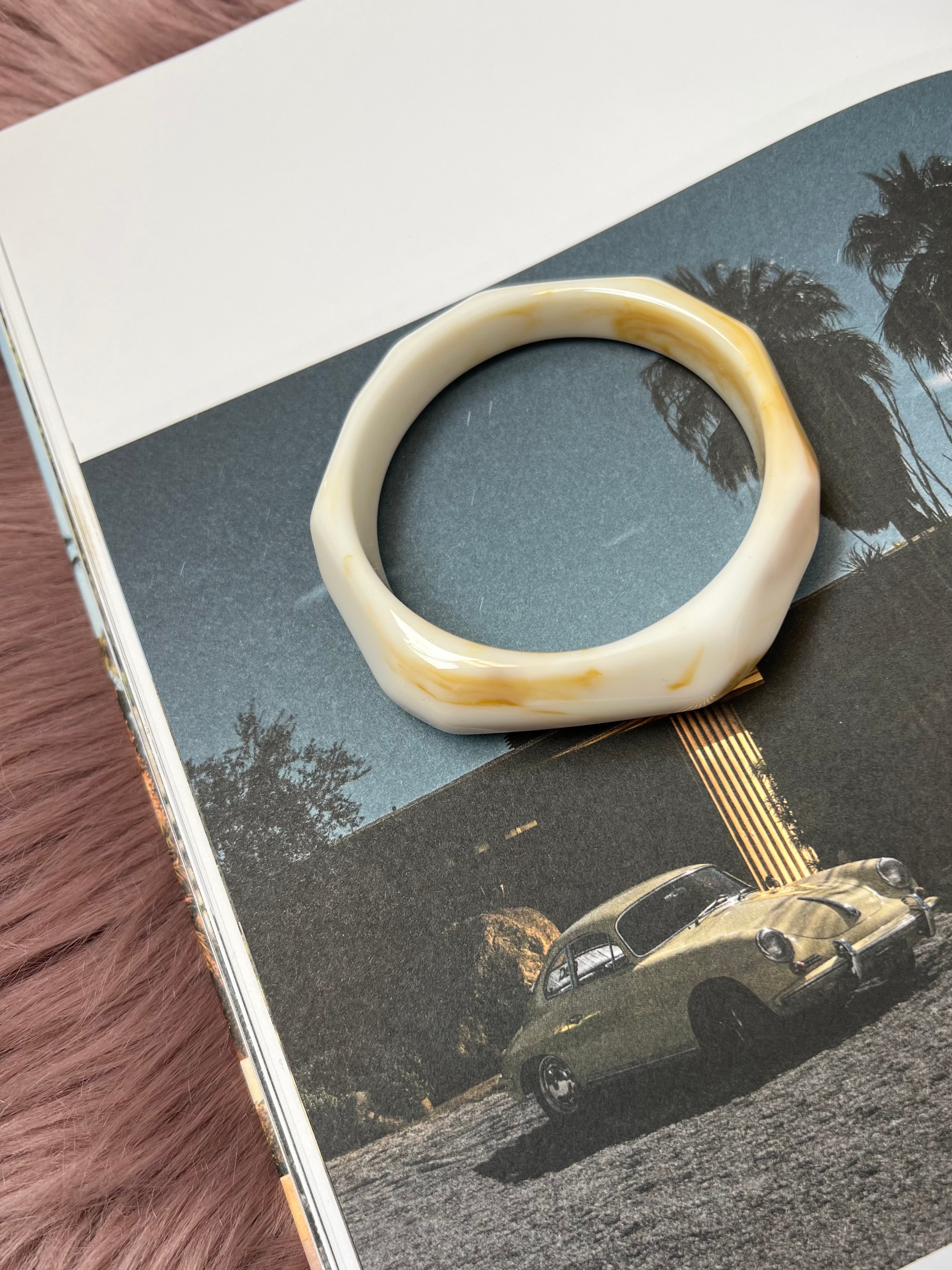 Merritt Ivory Acrylic Bangle