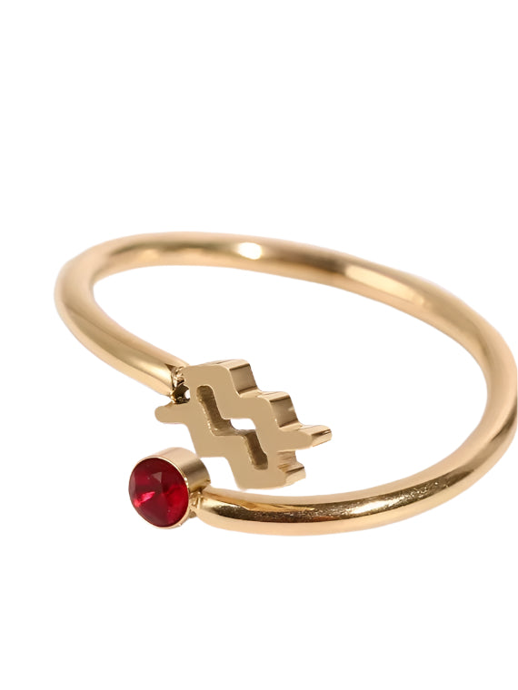 Zodiac Sign Stainless Steel Ring