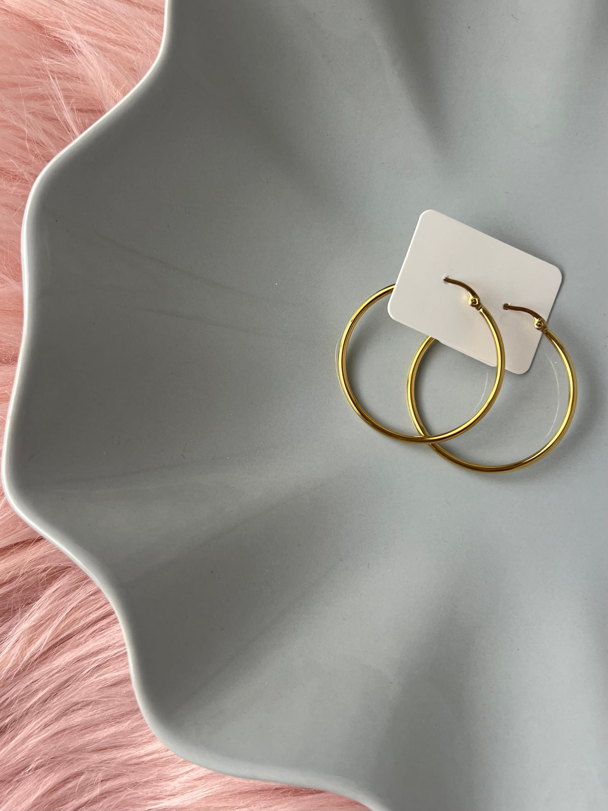 The Valentina Thin Small Waterproof Hoops -1.5"