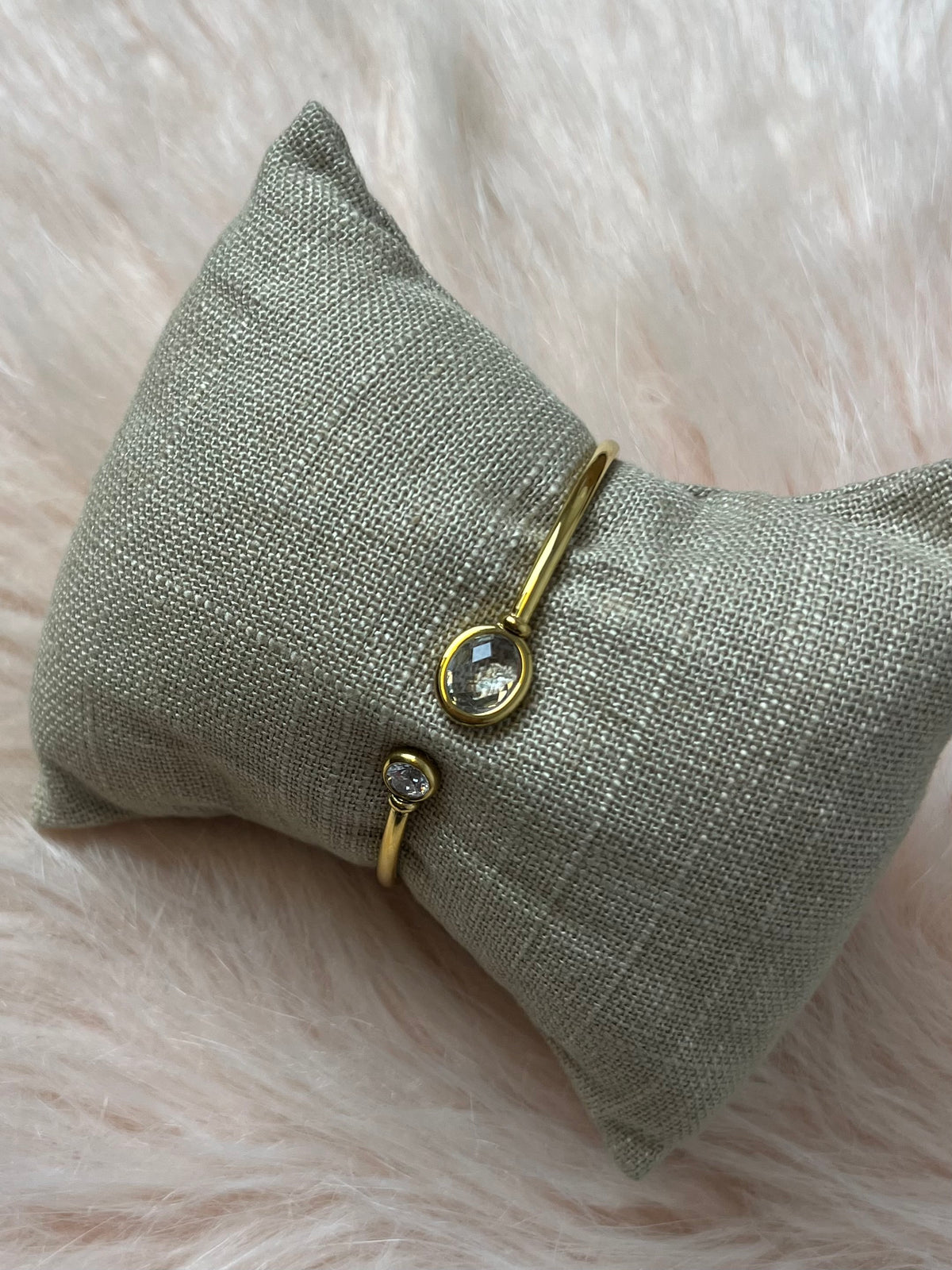 Rae & Jade Mariel Crystal Cuff Bangle – Water Resistant Stainless Steel