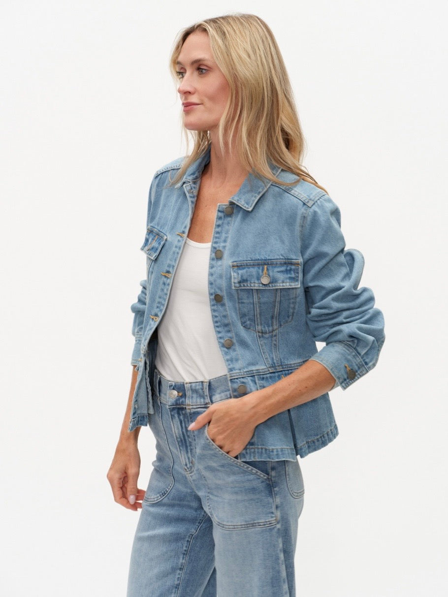 Harlow Denim Peplum Jacket