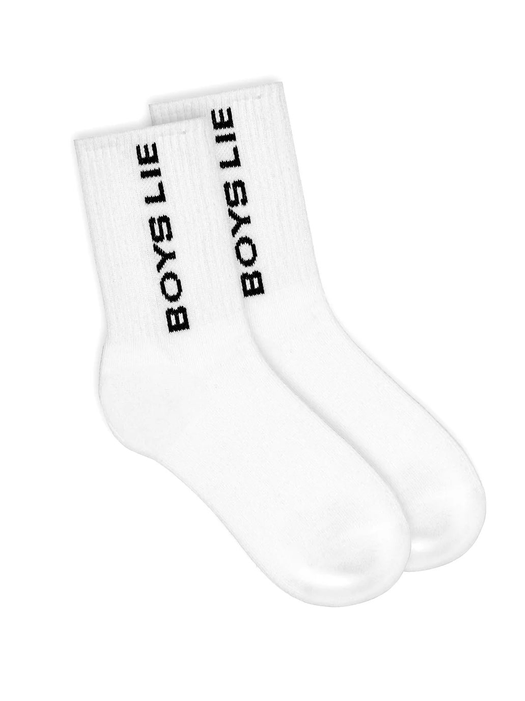 Boys Lie White with Black Logo Sock