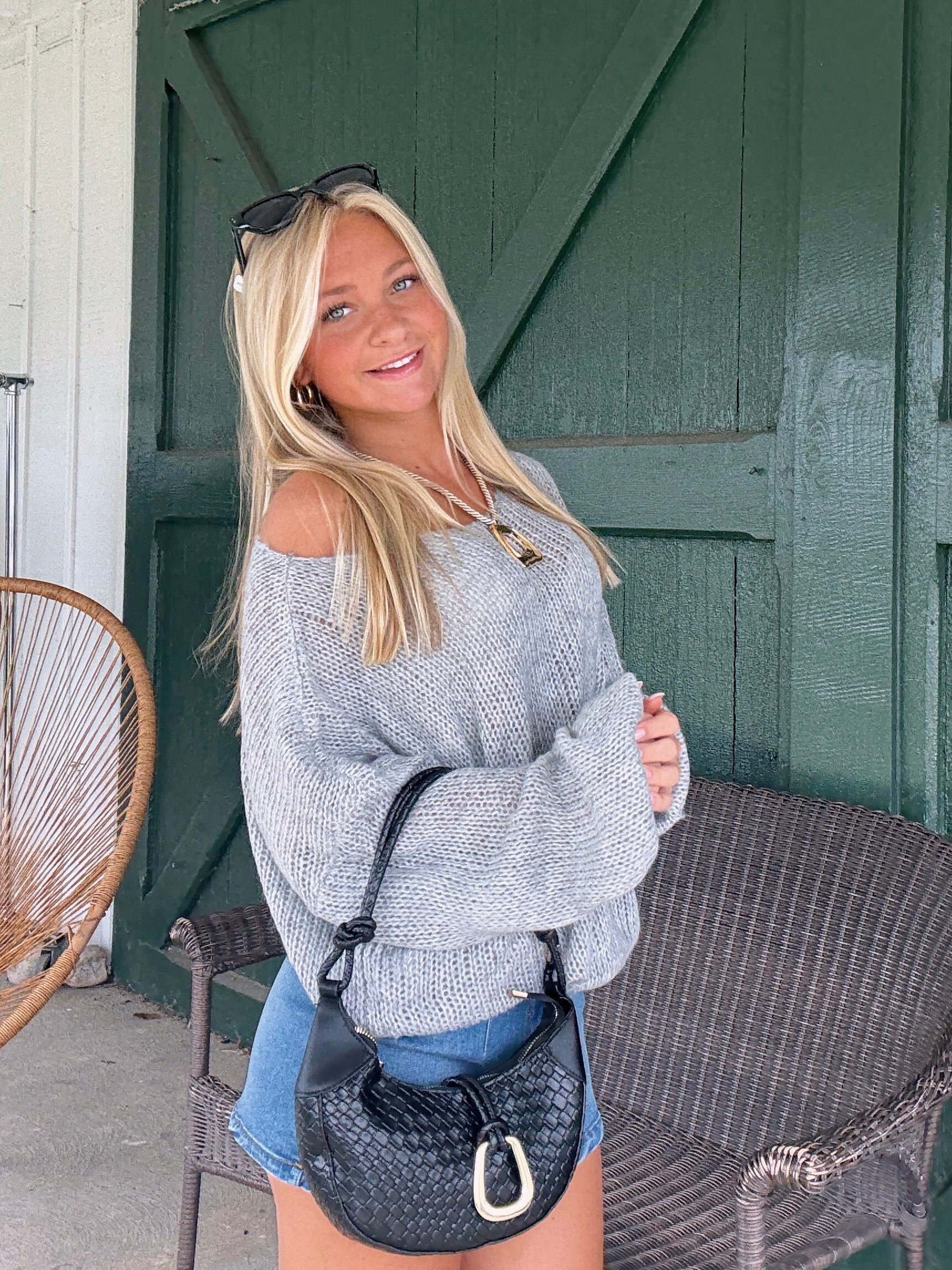 Madison Heather Grey Perfectly Soft Sweater