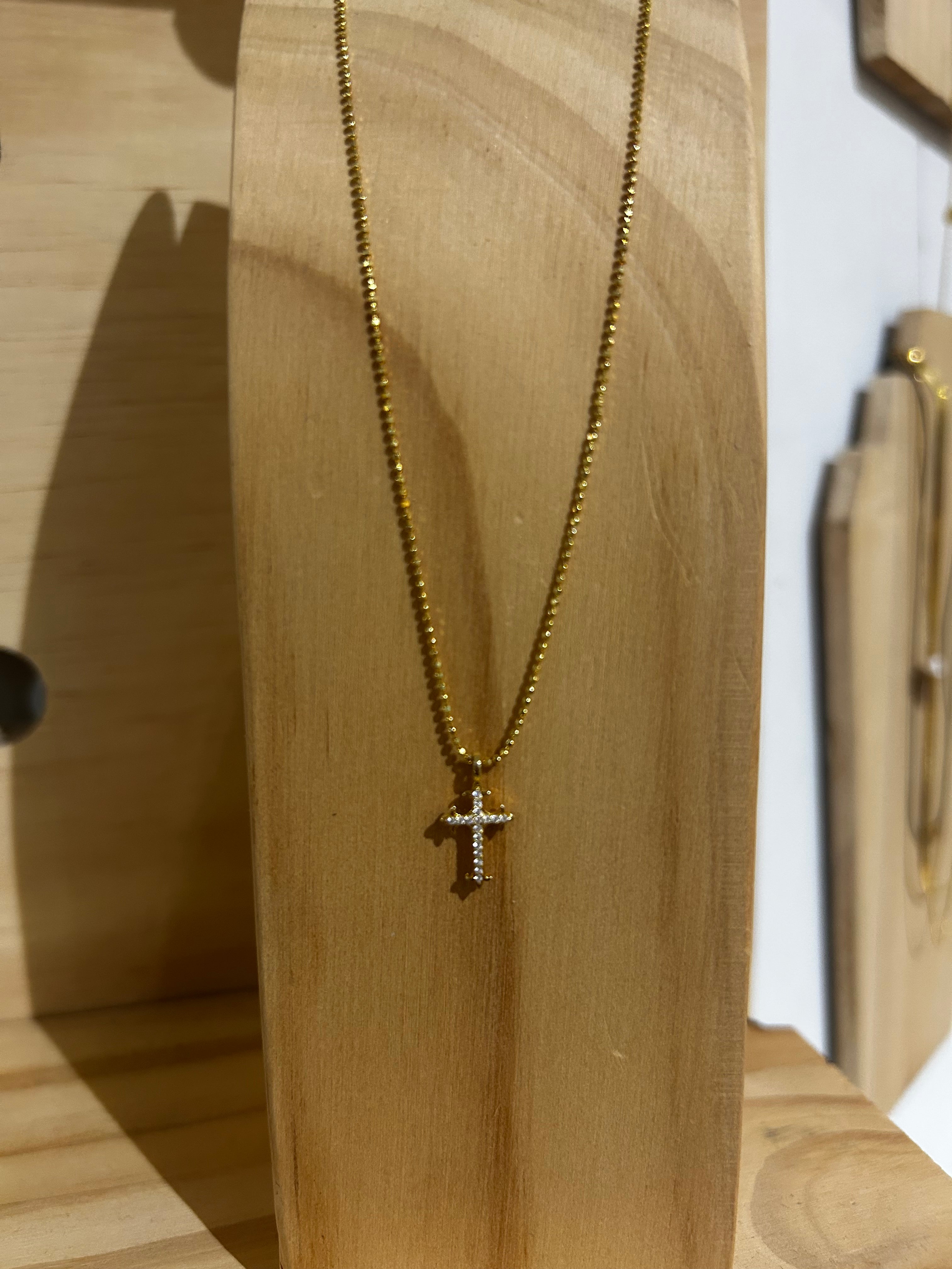 Arturo Sterling Sliver Mini Cross Necklace