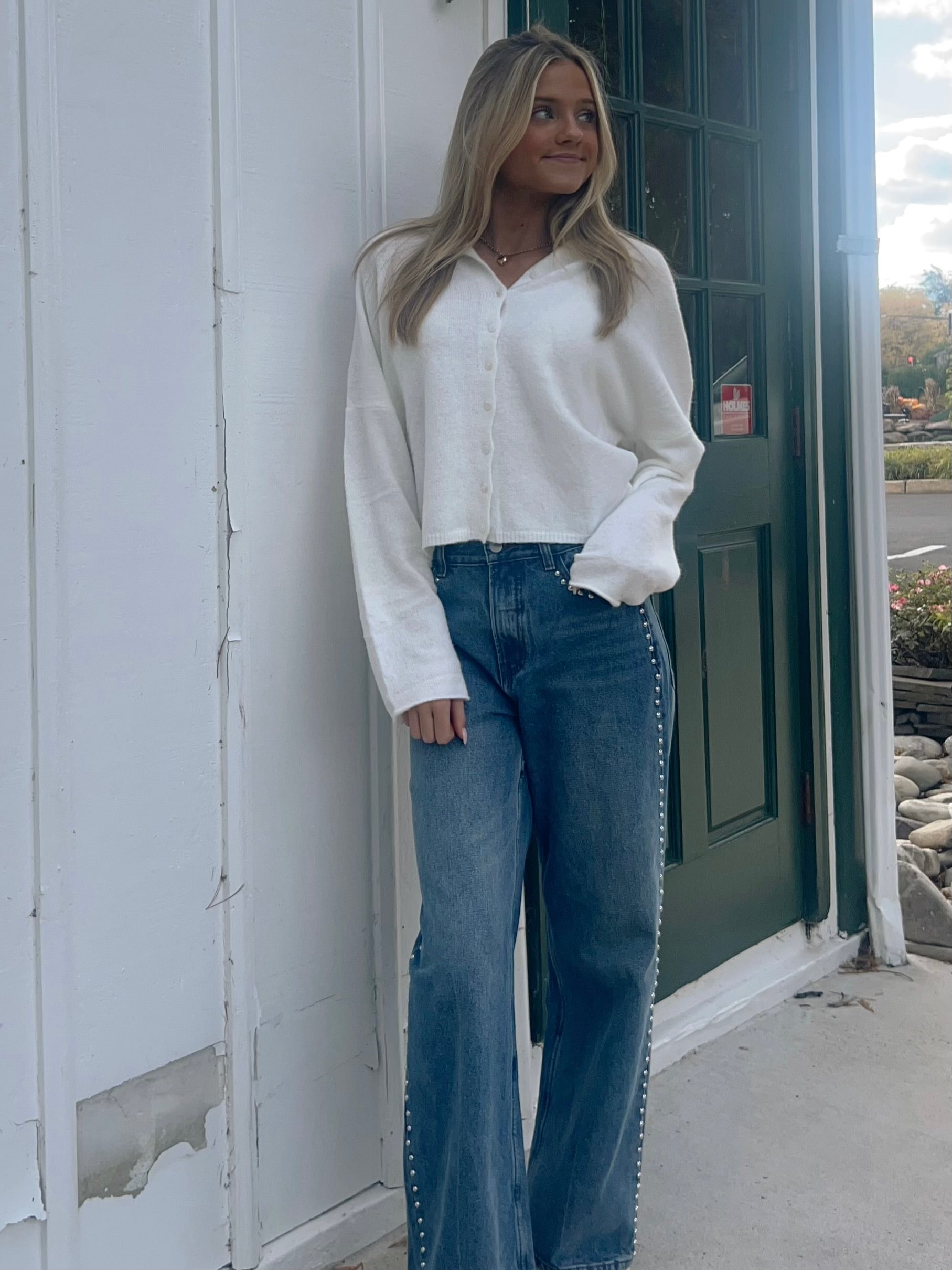 Raquel Stud Wide Leg Jean