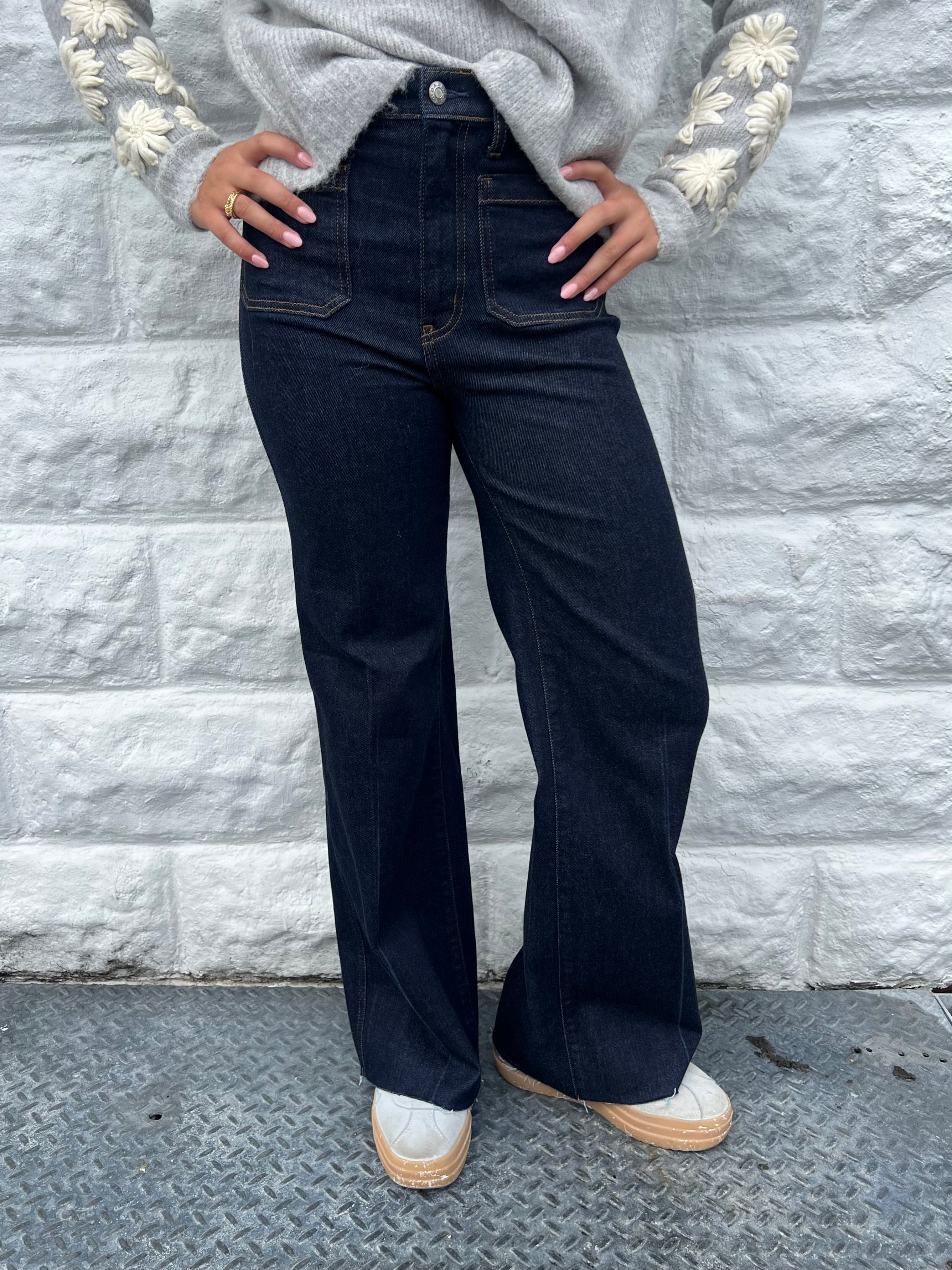 Daze Far Out High Rise Wide Leg With Fashion Pocket