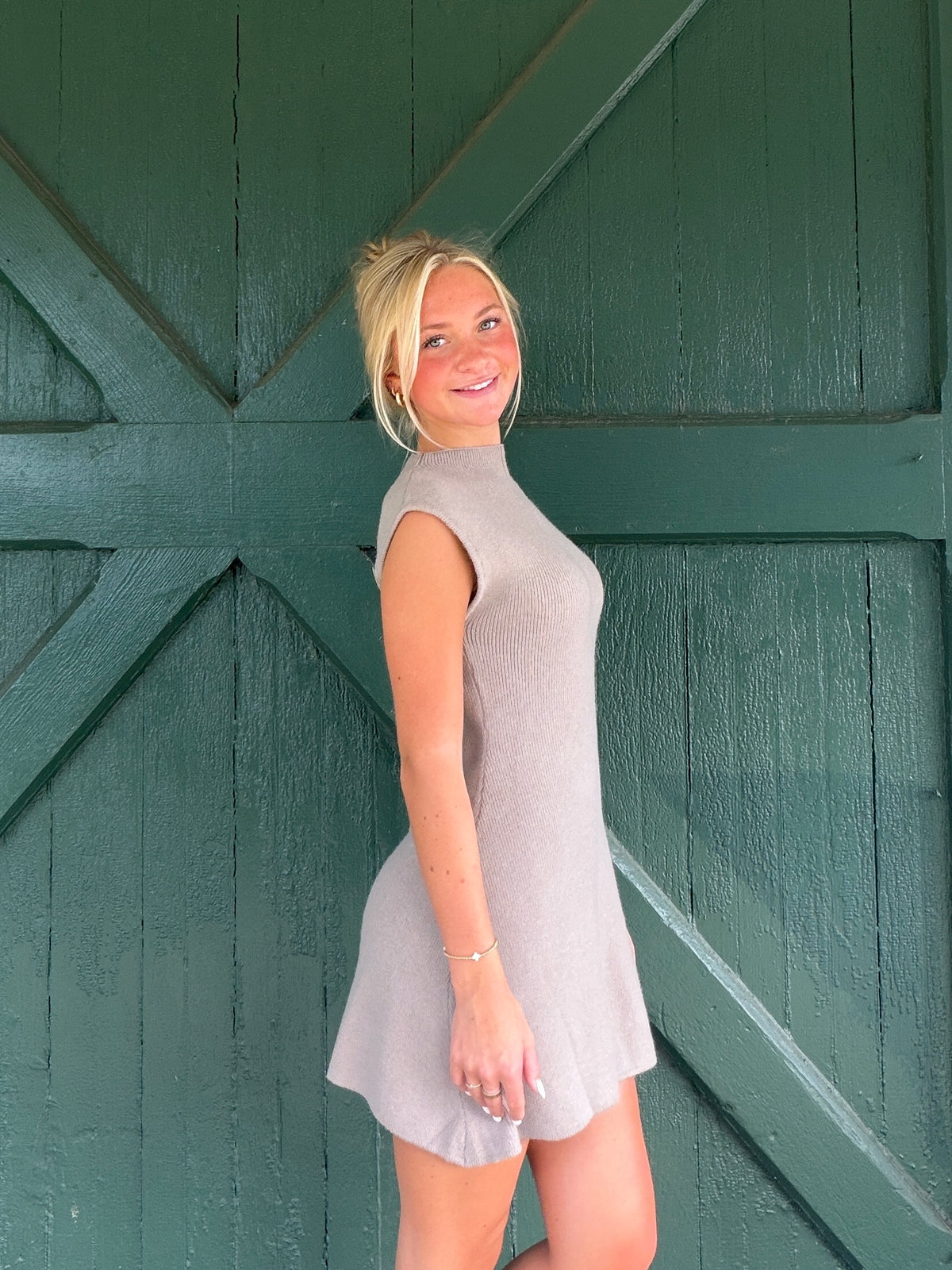 Blake Sleeveless Mock Neck Sweater Dress