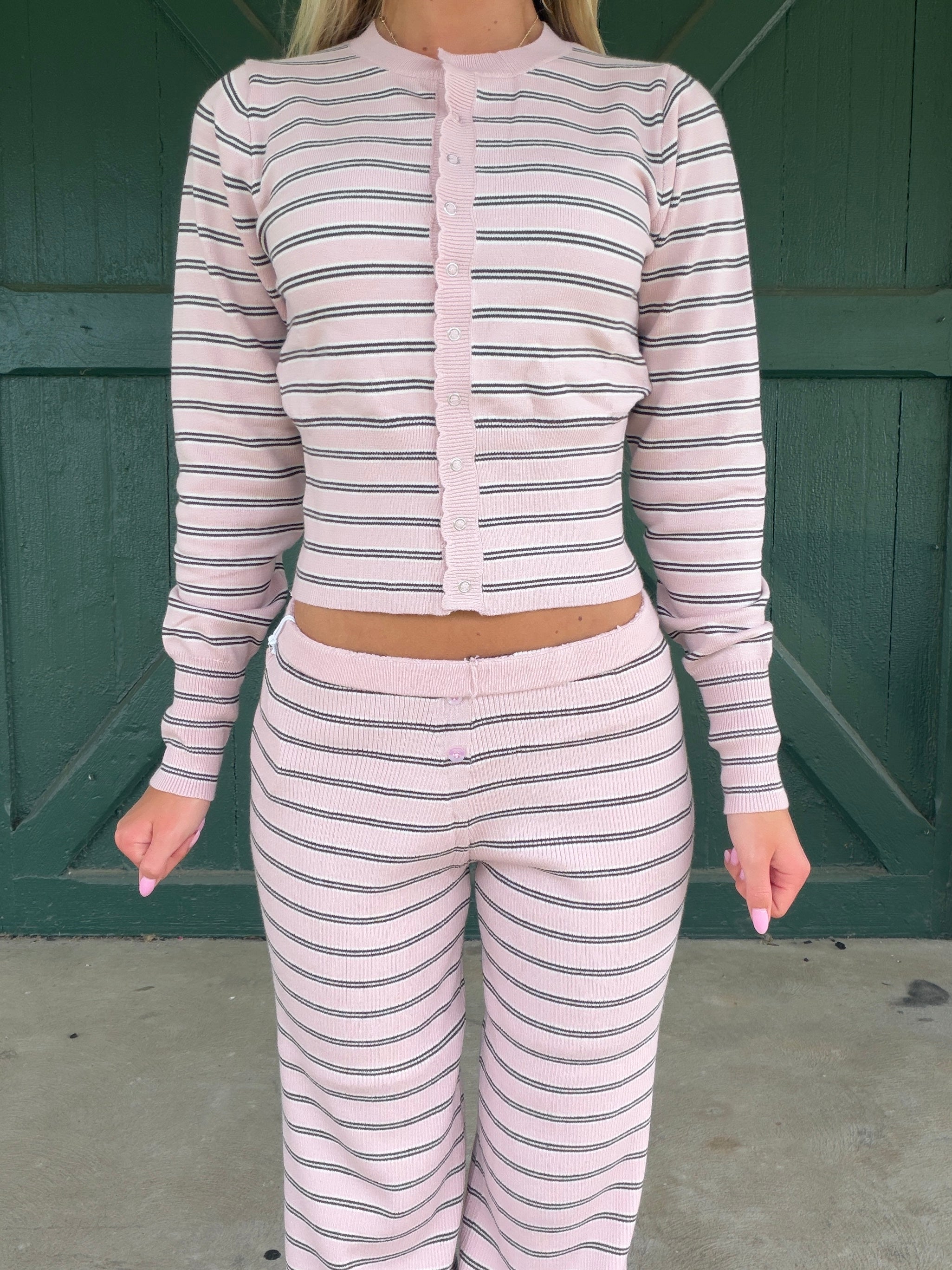 The Mercer Snap Cardigan - Blush