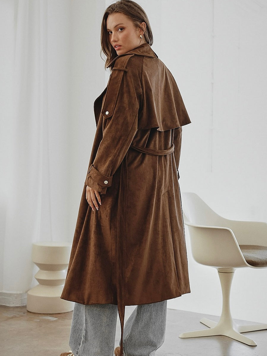 Tessa Suede Trench Coat