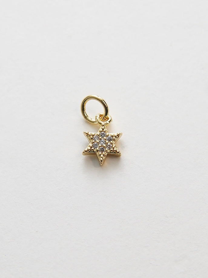 Gold Mini Star of David Charm