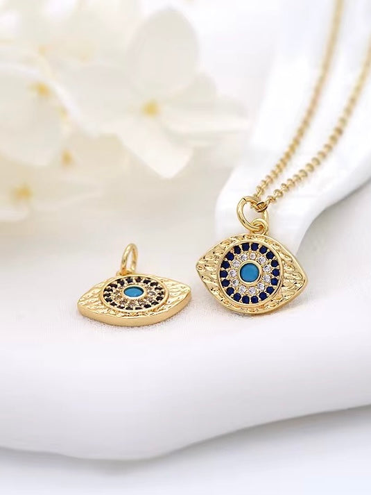 Gold Large Evil Eye Charm