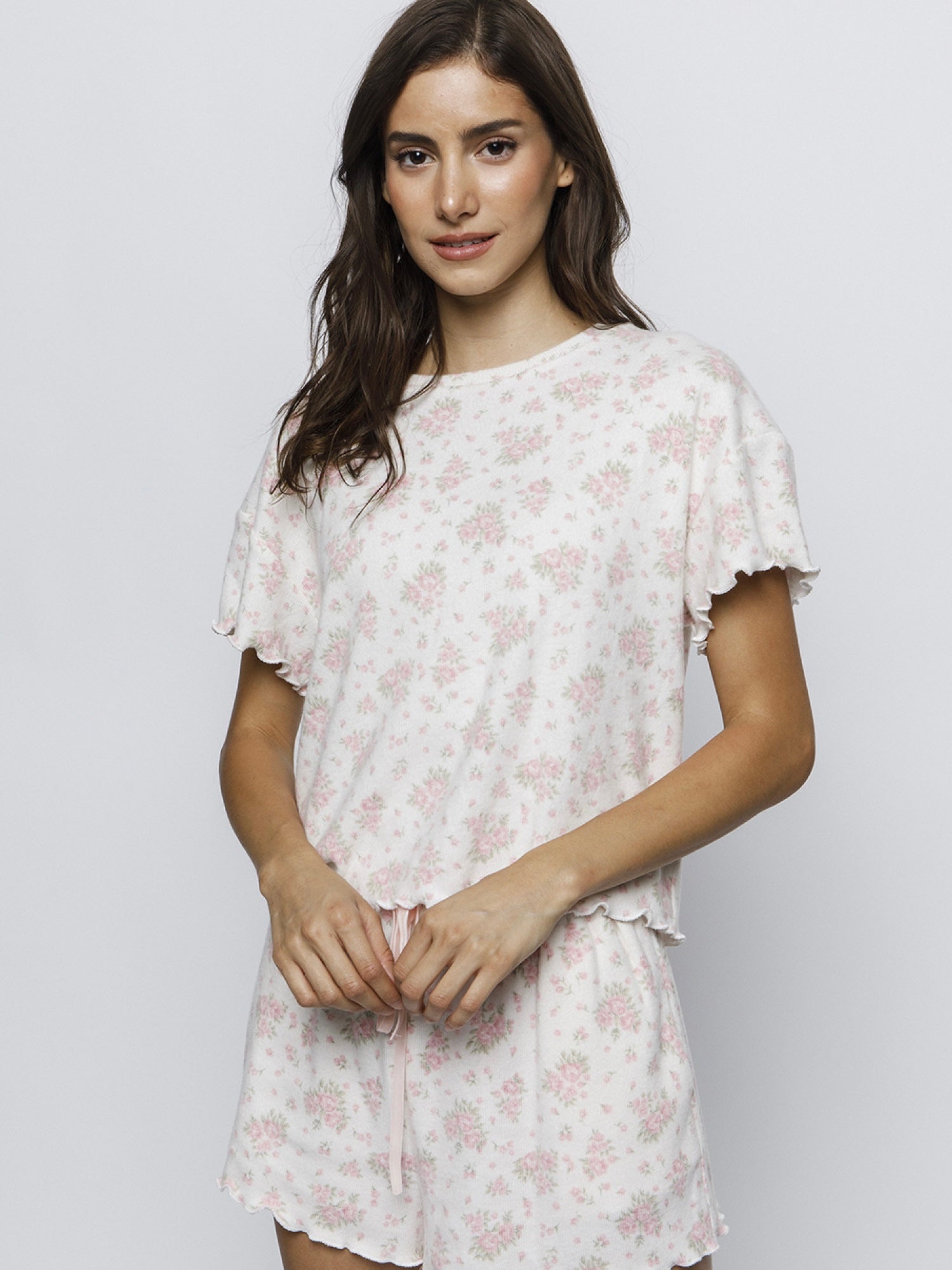 English Rose Pink Comfy Short Set