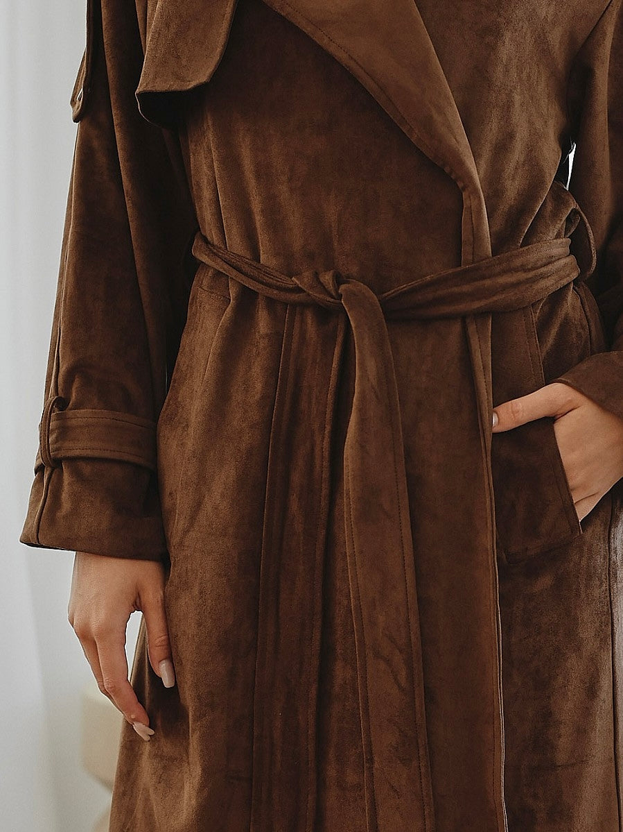 Tessa Suede Trench Coat