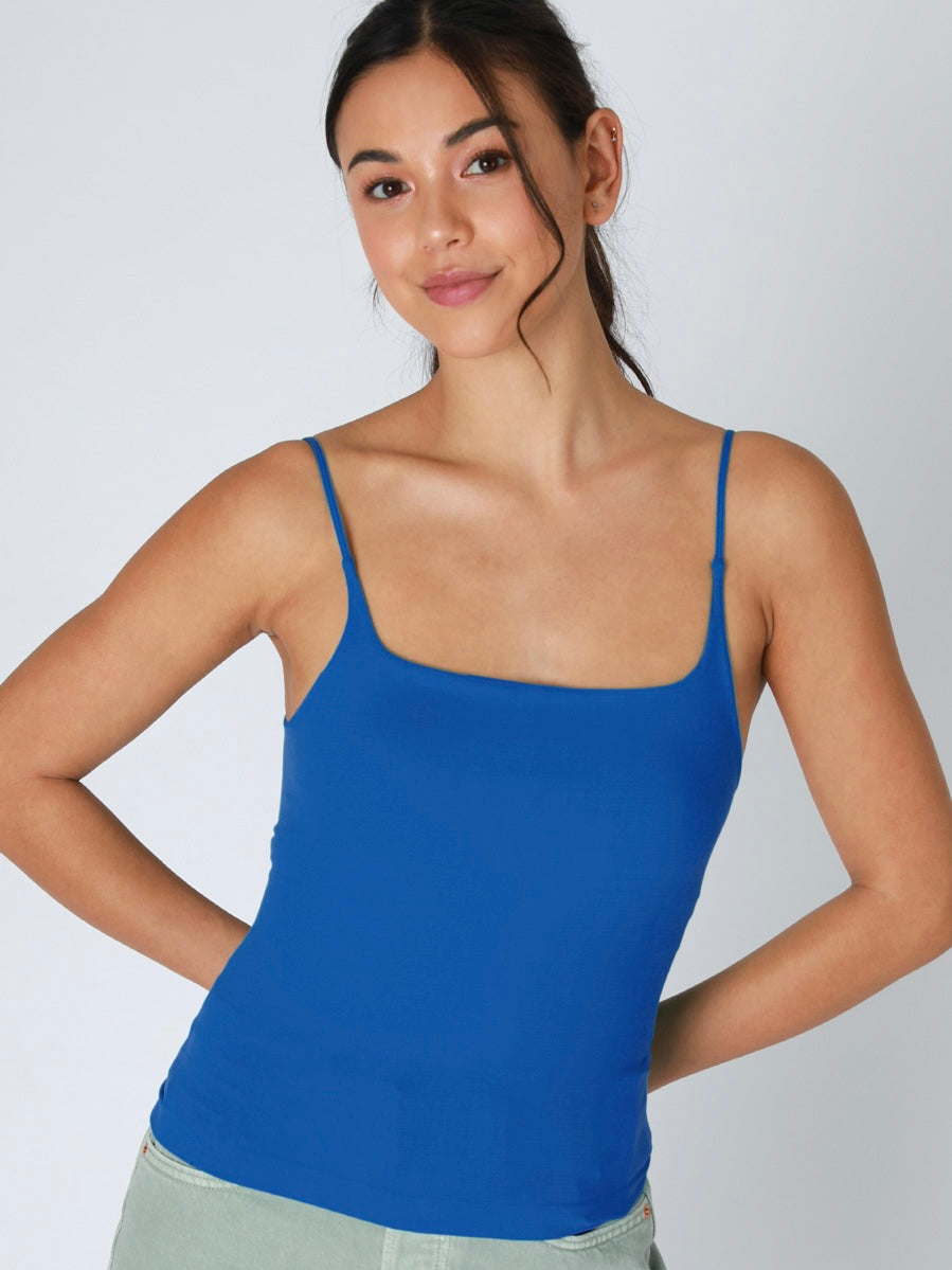 Kelli Royal Blue Clean Line Square Neck Cami