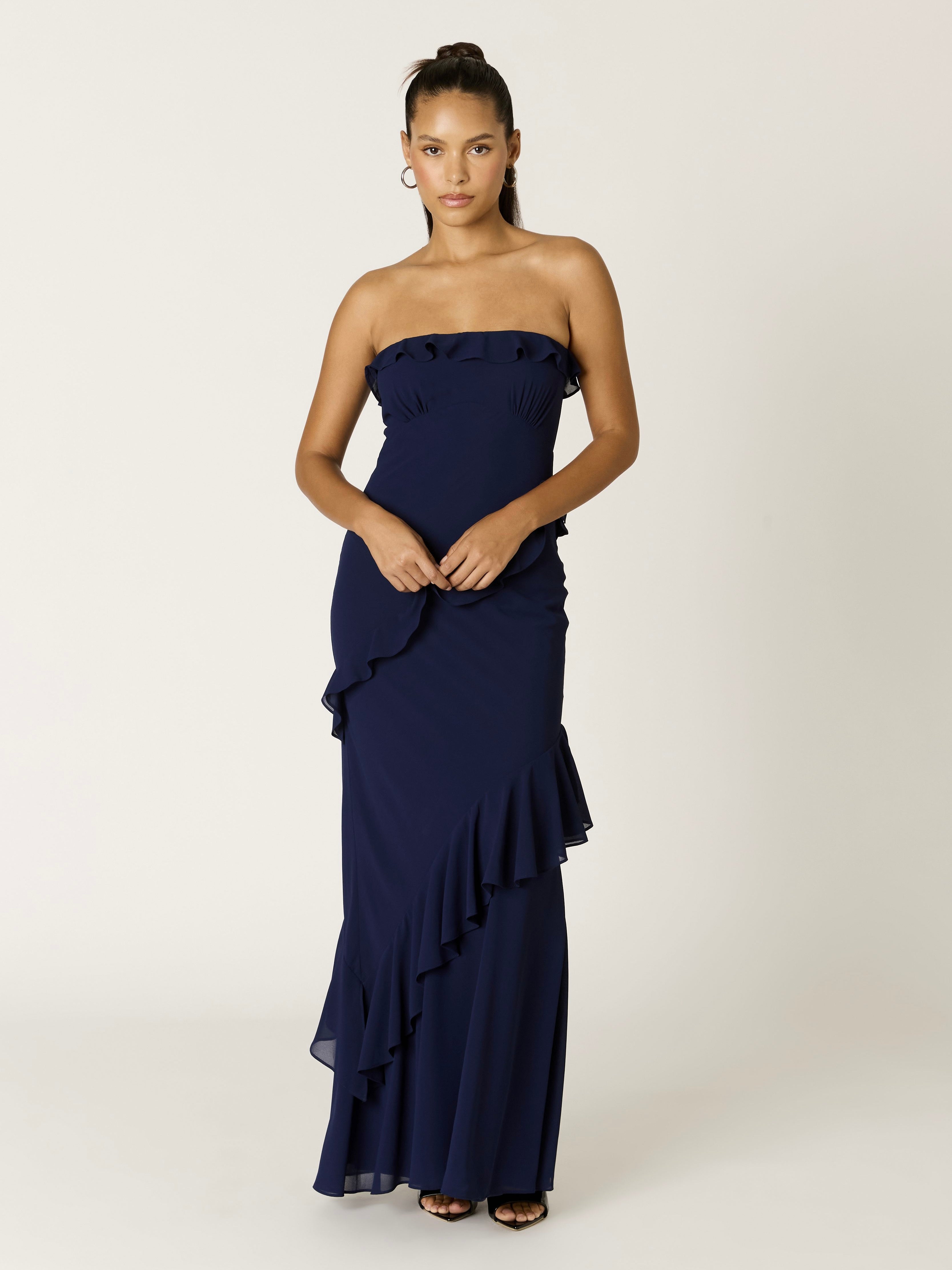 Eva Navy Maxi Dress