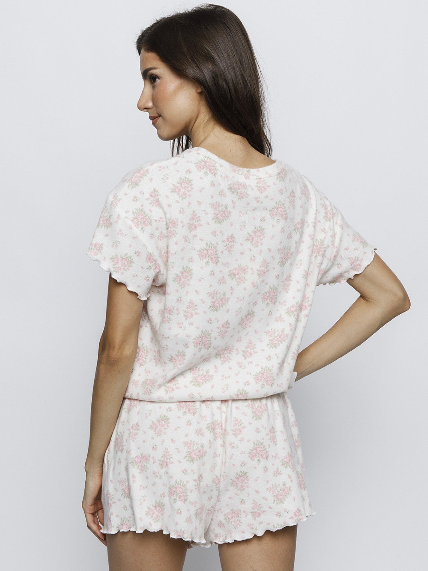 English Rose Pink Comfy Short Set