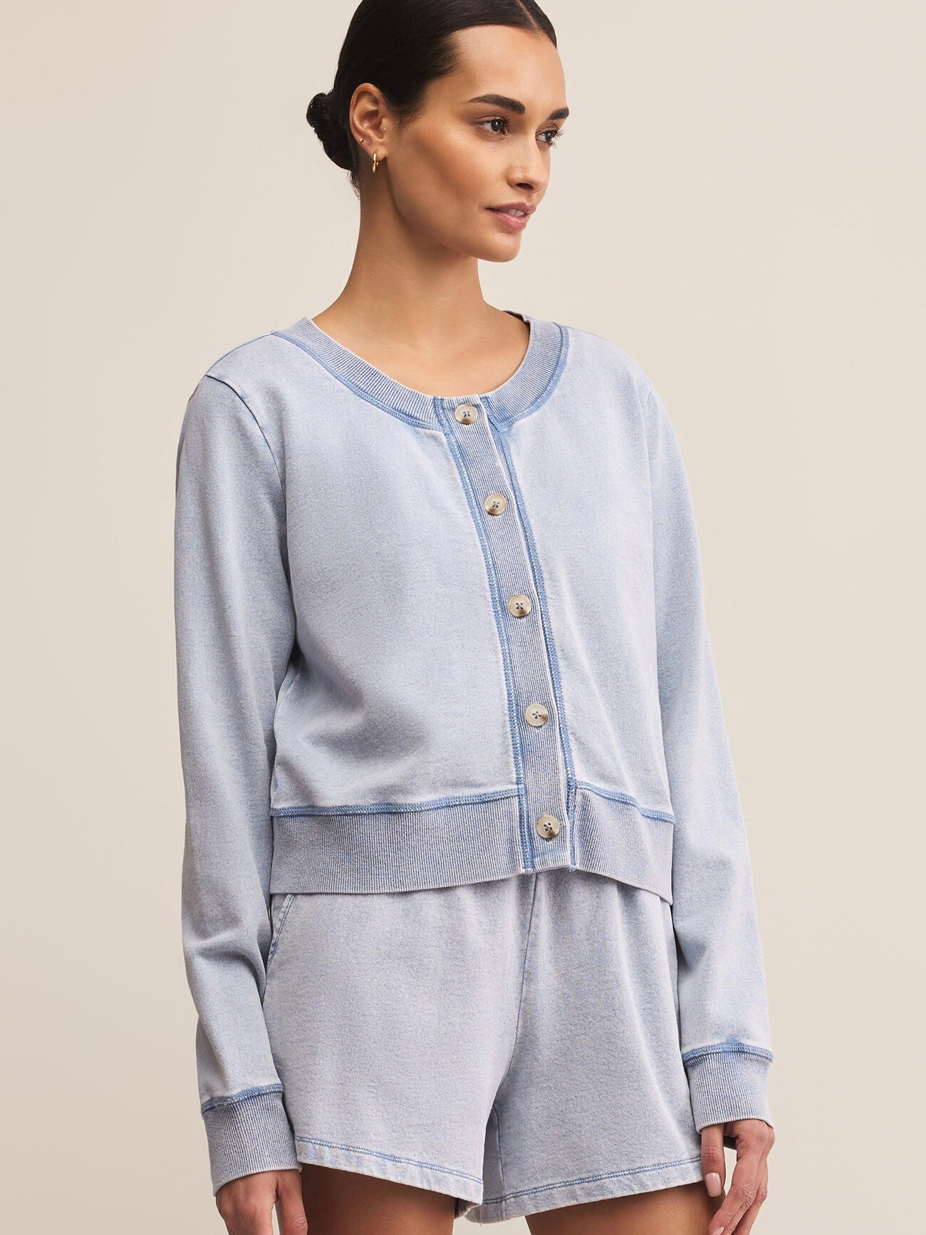 DAILY KNIT DENIM CARDIGAN