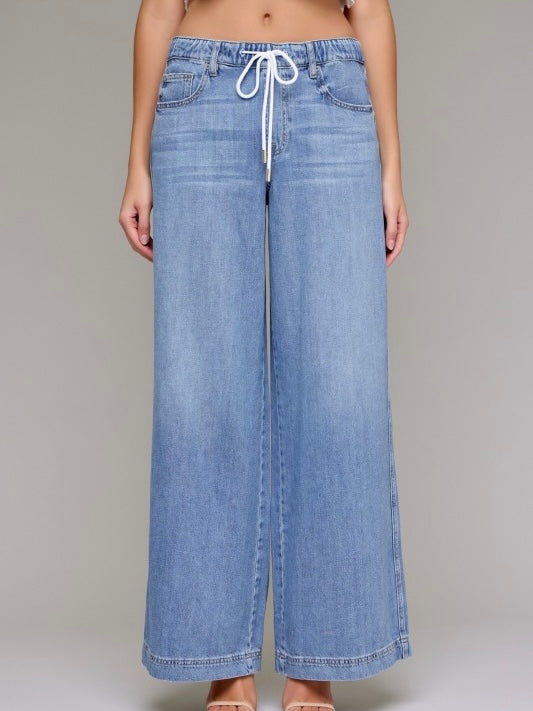 Hidden Draw String Light Weight Jean