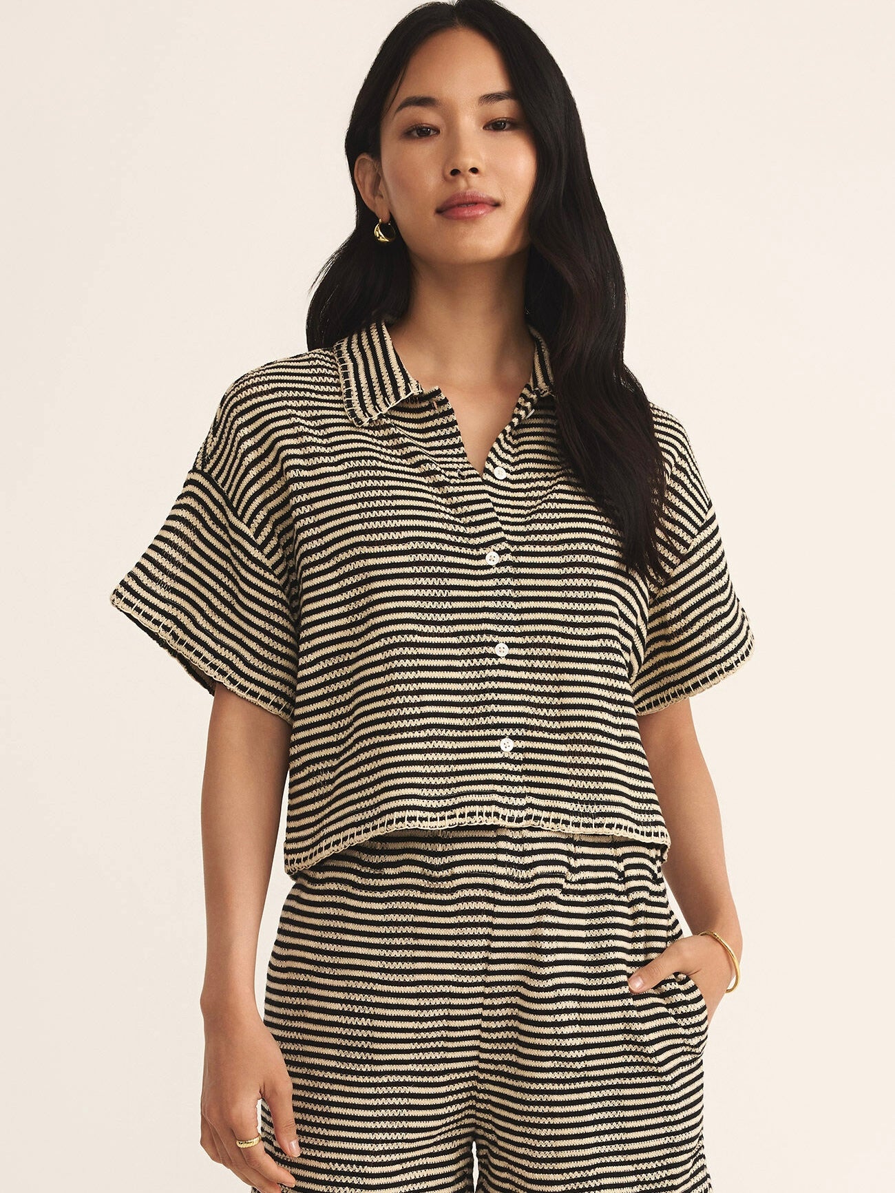 Monaco Button Up Top