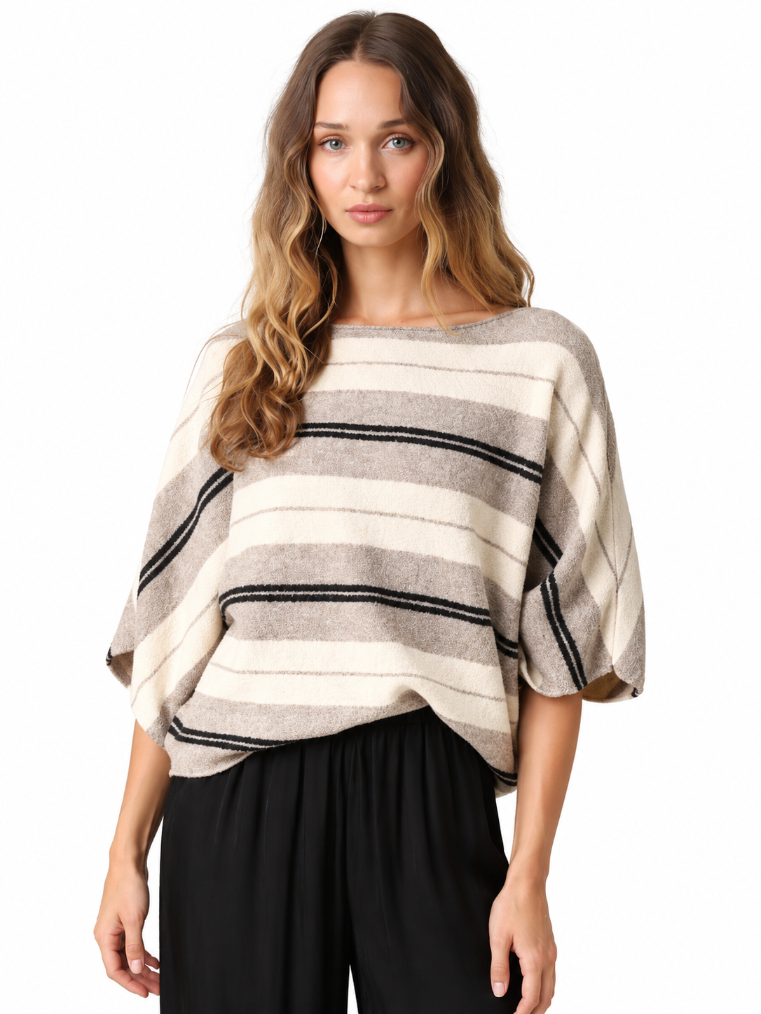 Veda Stripe Dolman Knit Top