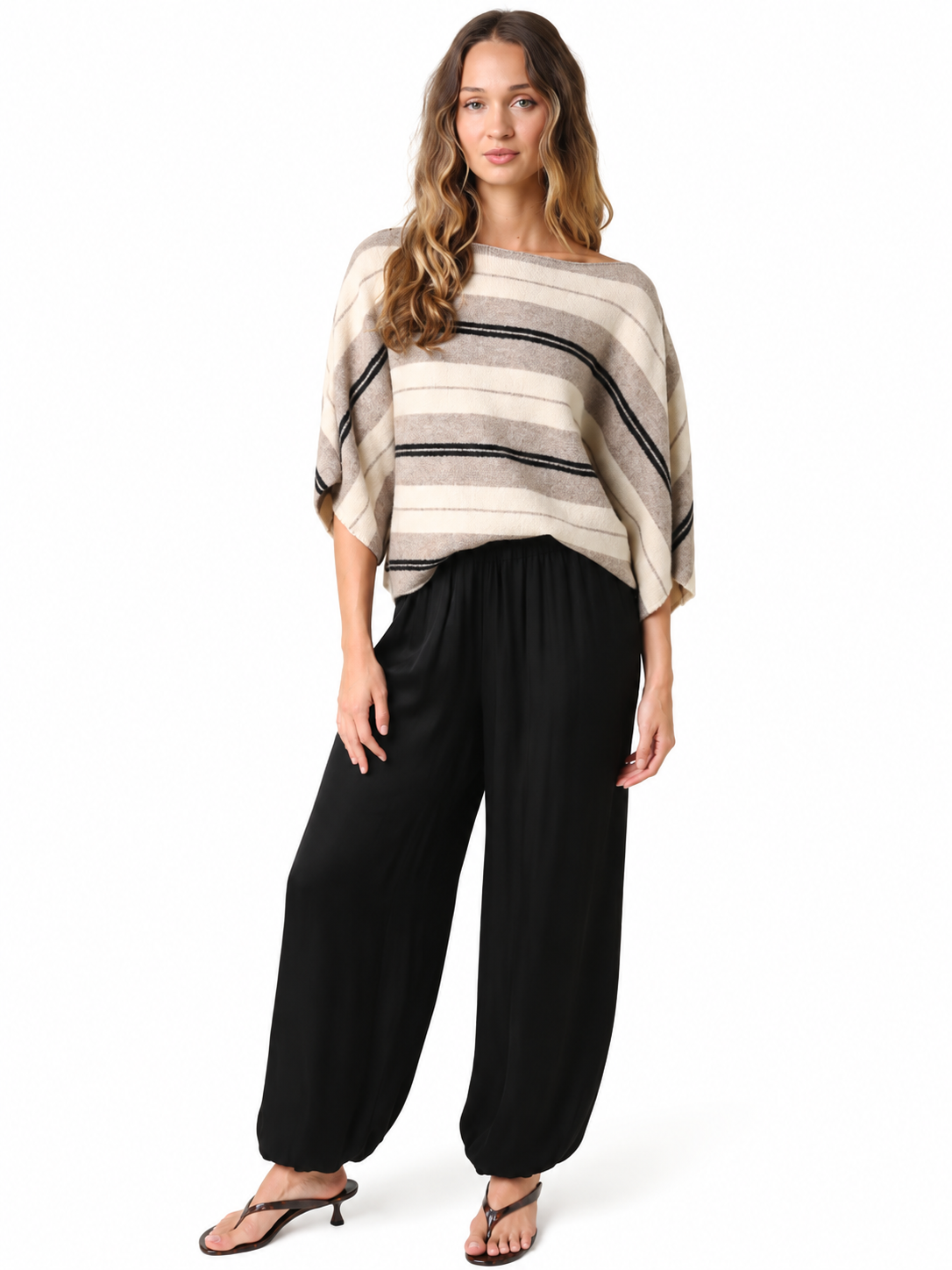 Veda Stripe Dolman Knit Top