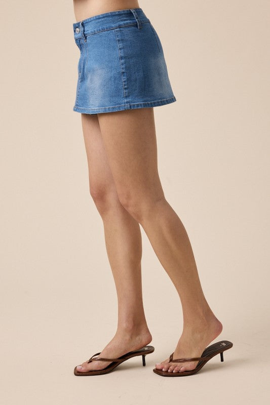 Harpo Medium Wash Denim Skort