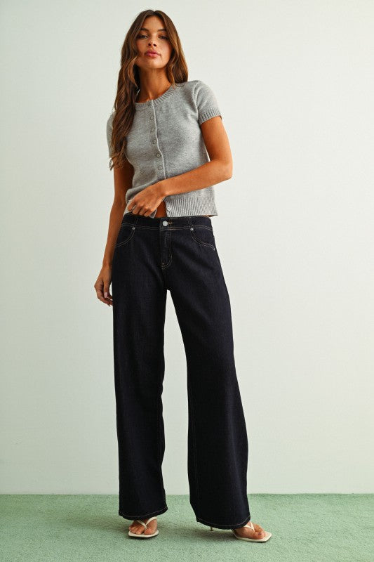 Just Black After Dark Wide Leg Jeans