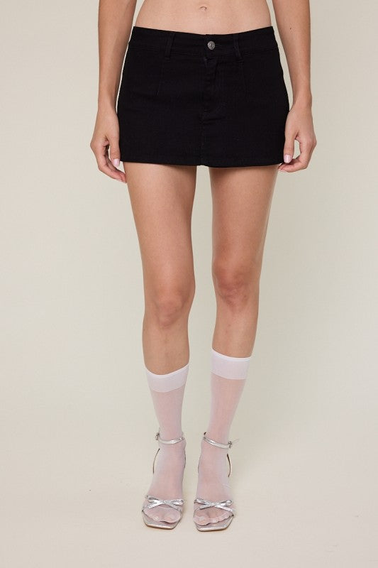 Harpo Denim Skort Black