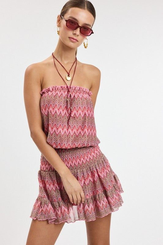 The Riviera Crochet Mini - Pink