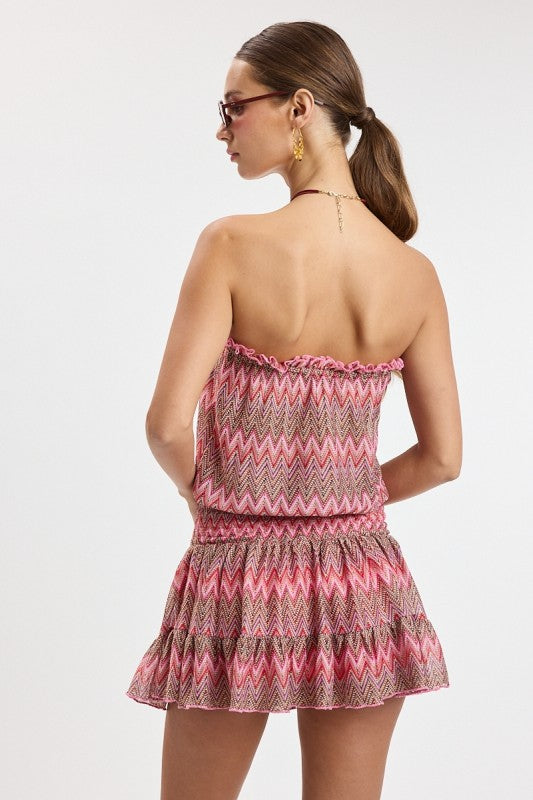 The Riviera Crochet Mini - Pink