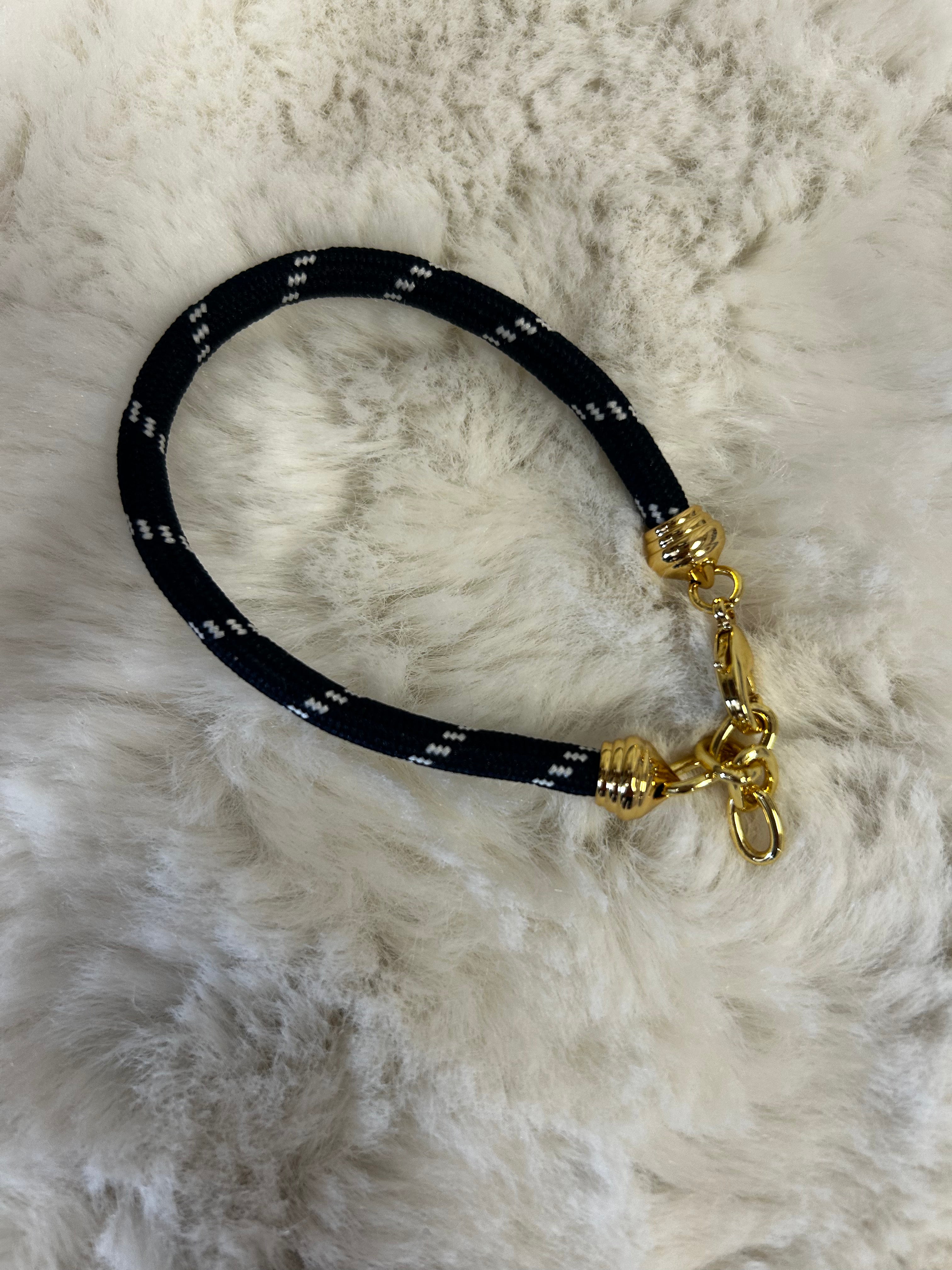 Pop of Joy Navy Cord Charm Bracelet