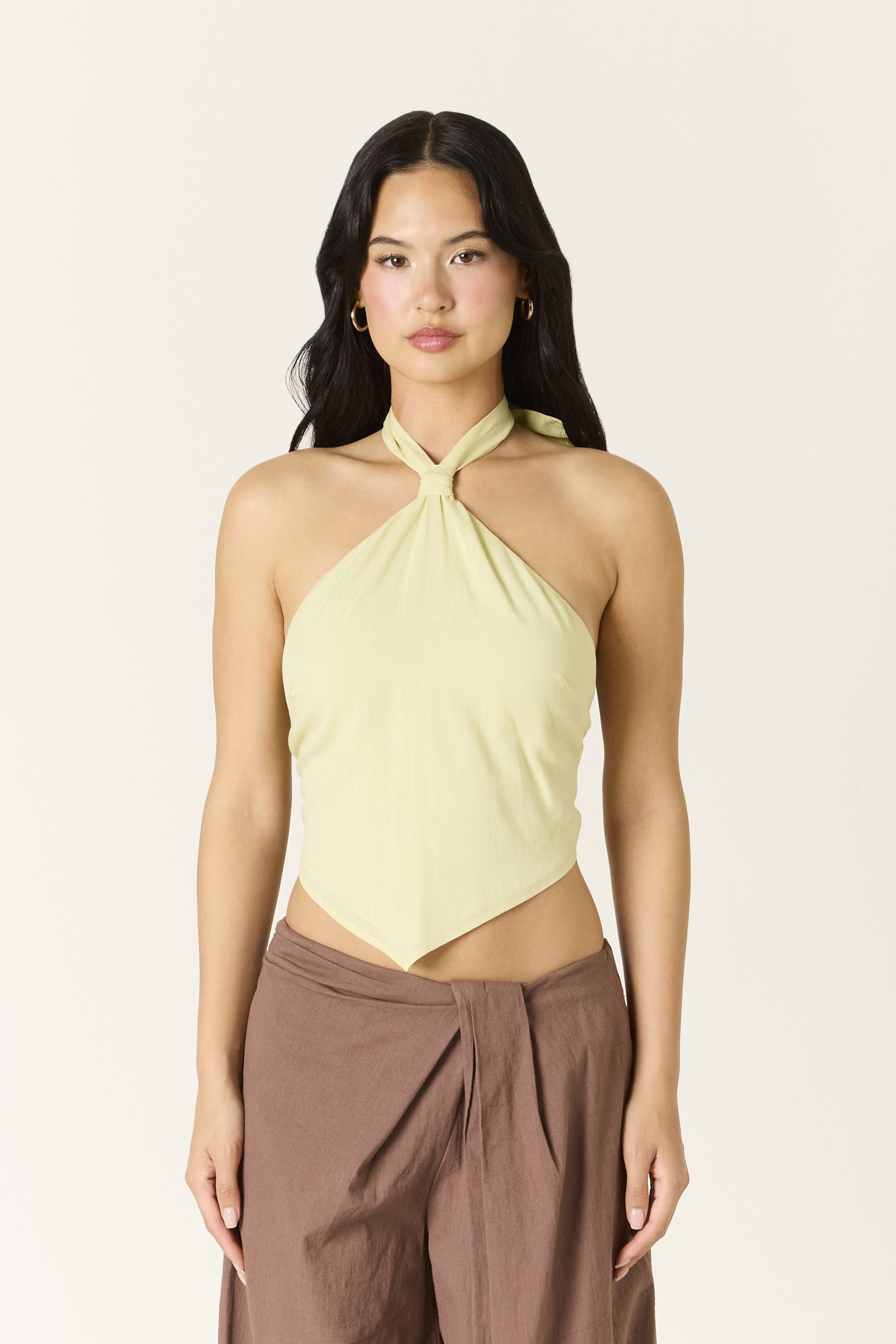 Soft Glow Halter Crop Top