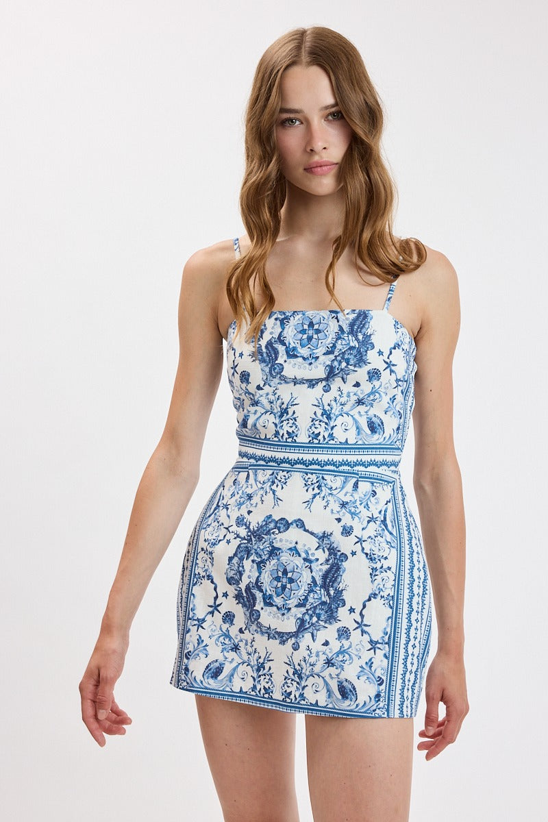 The Lucia Floral Medallion Mini Dress