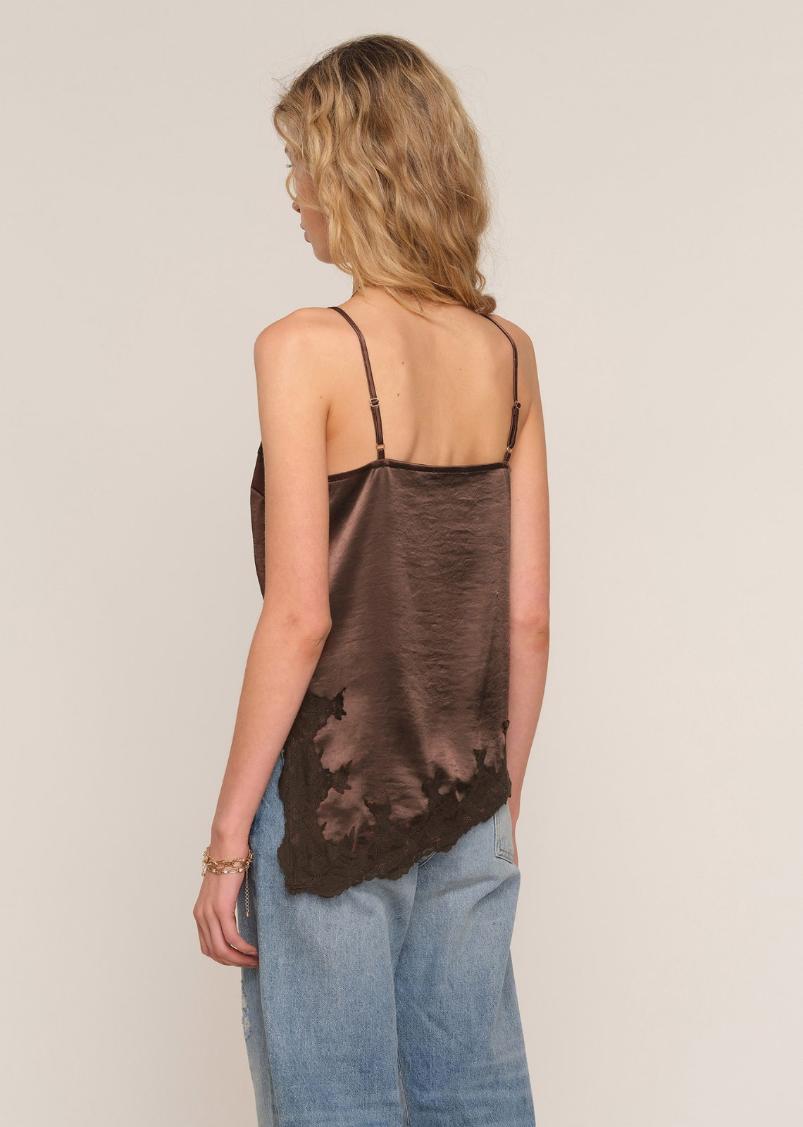Heartloom Libby Lace-Trim Asymmetrical Cami