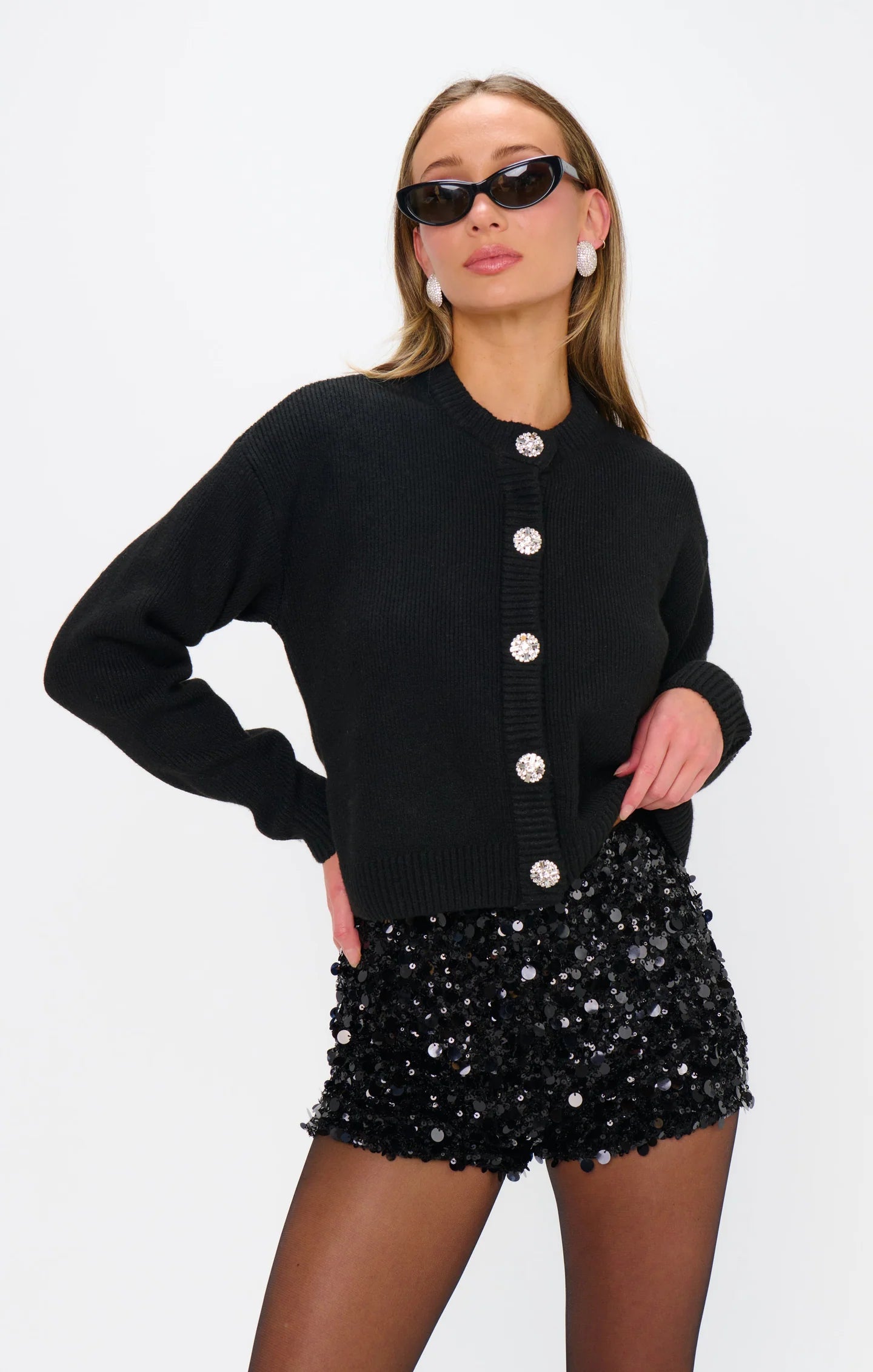 Maggie Cardigan Black Knit