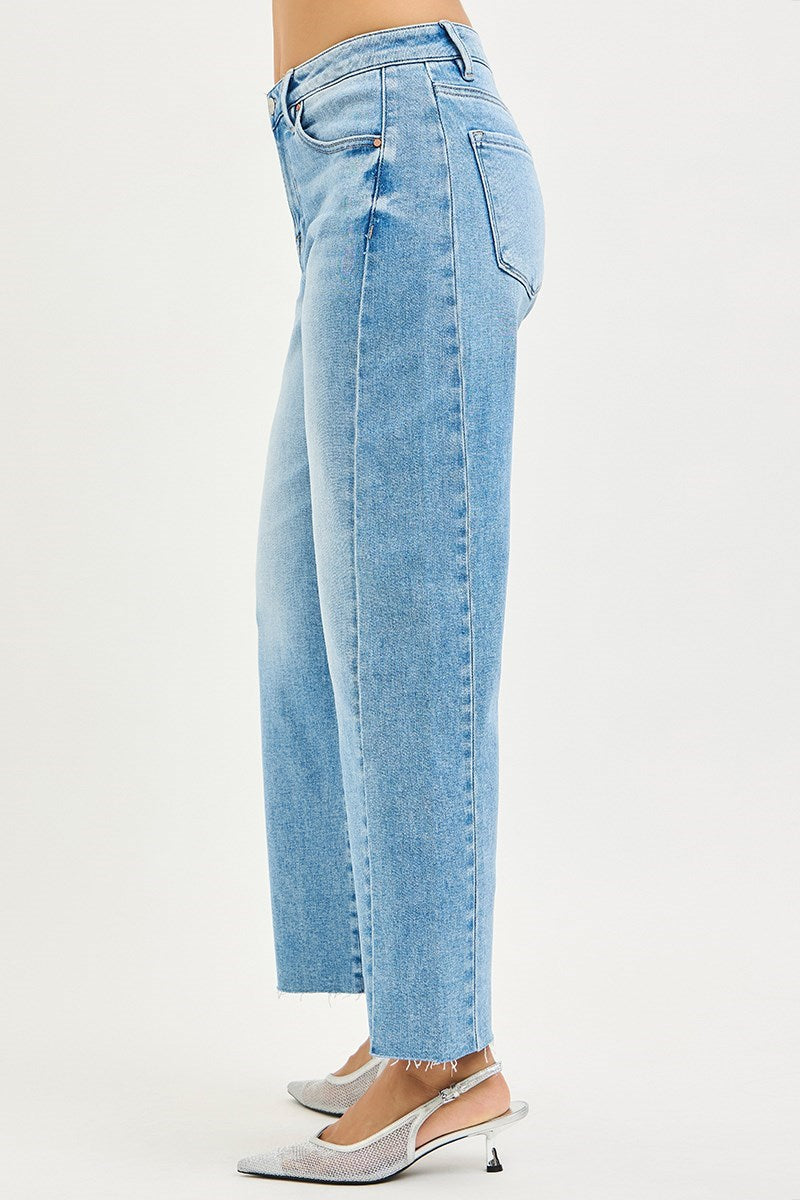 Risen Slouchy Cropped Barrel Jeans