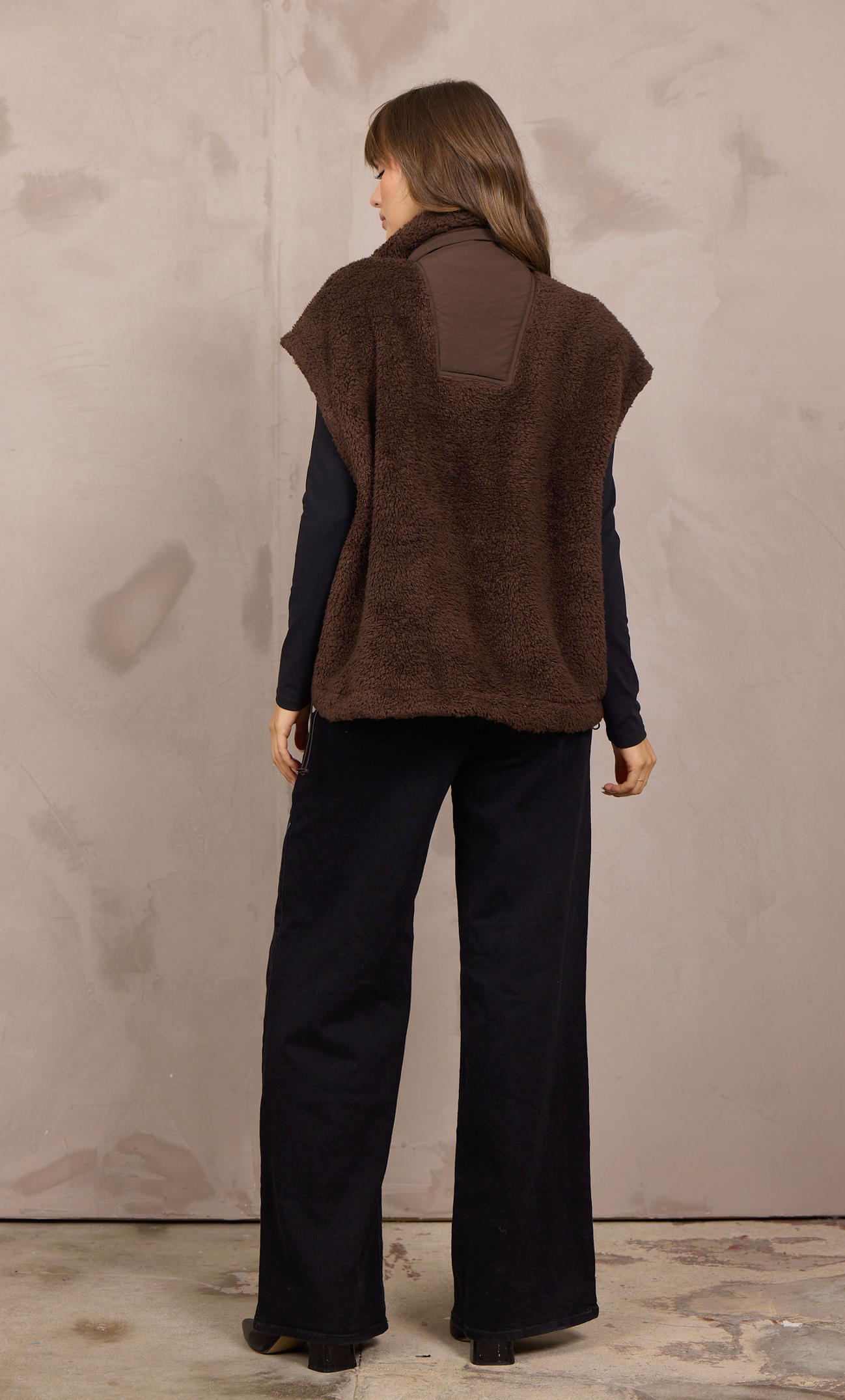 Vintage Havana Brown Shearling Vest
