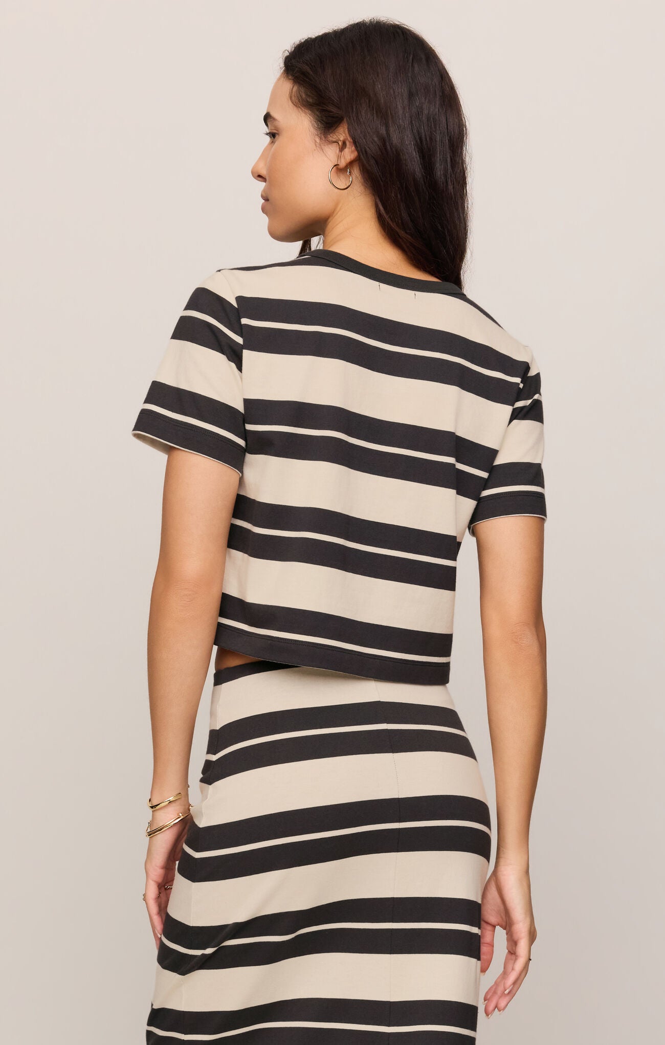 Z Supply Stellan Striped Tee – Ash Black Cotton Stripe Tee