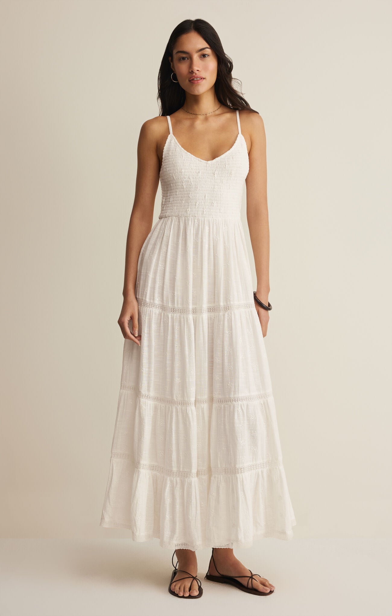 Z Supply Behati Eyelet Midi Dress-White