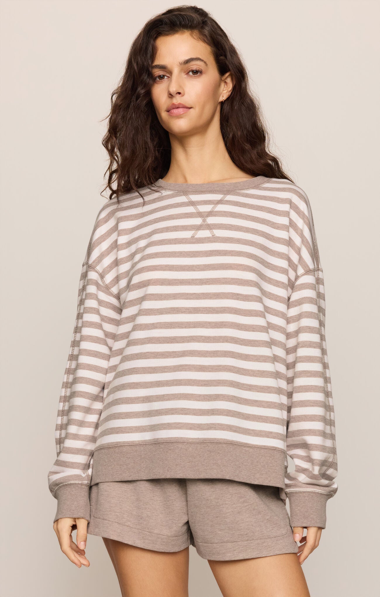 Z Supply The Everyday Striped Crew – Baby French Terry Pullover