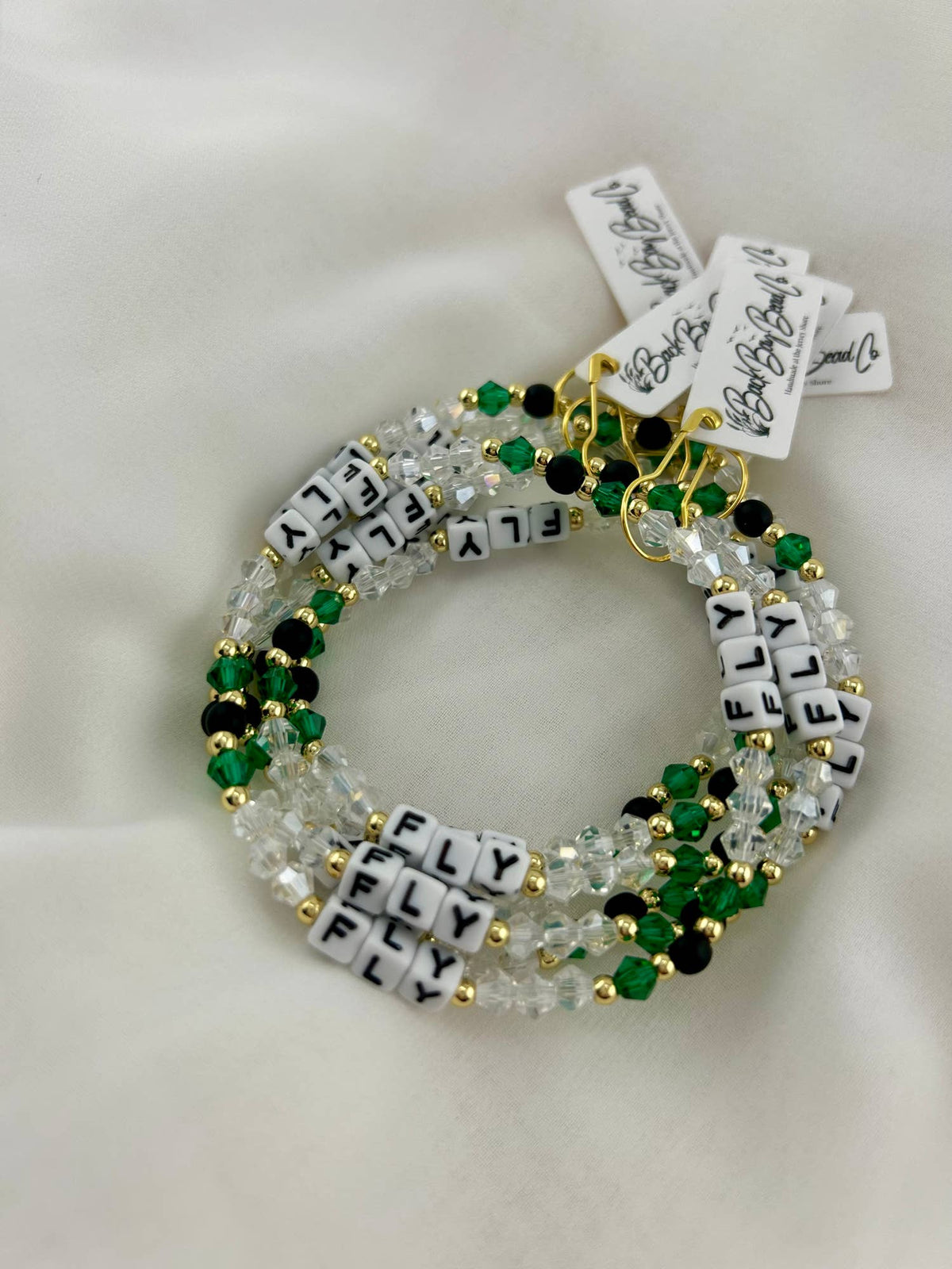 Philadelphia Eagles FLY Beaded Bracelet by Rae & Jade