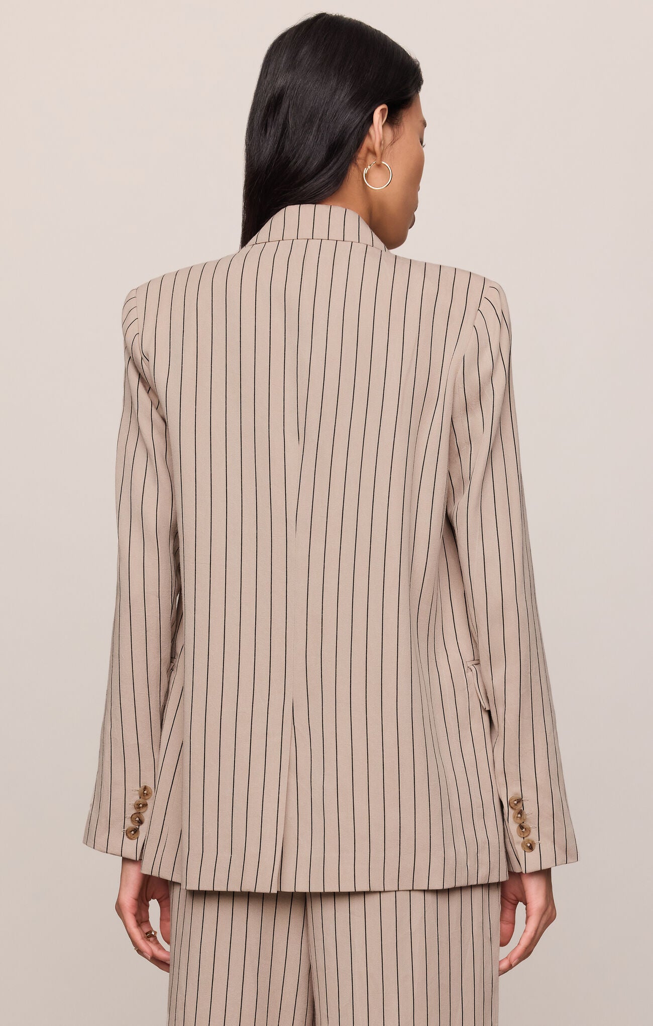 Z Supply Evan Striped Blazer – Lyocell Twill Tailored Jacket