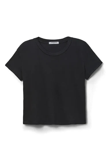 Perfect White Tee Harley Boxy Crewneck Tee – Black Relaxed Fit Cotton T-Shirt