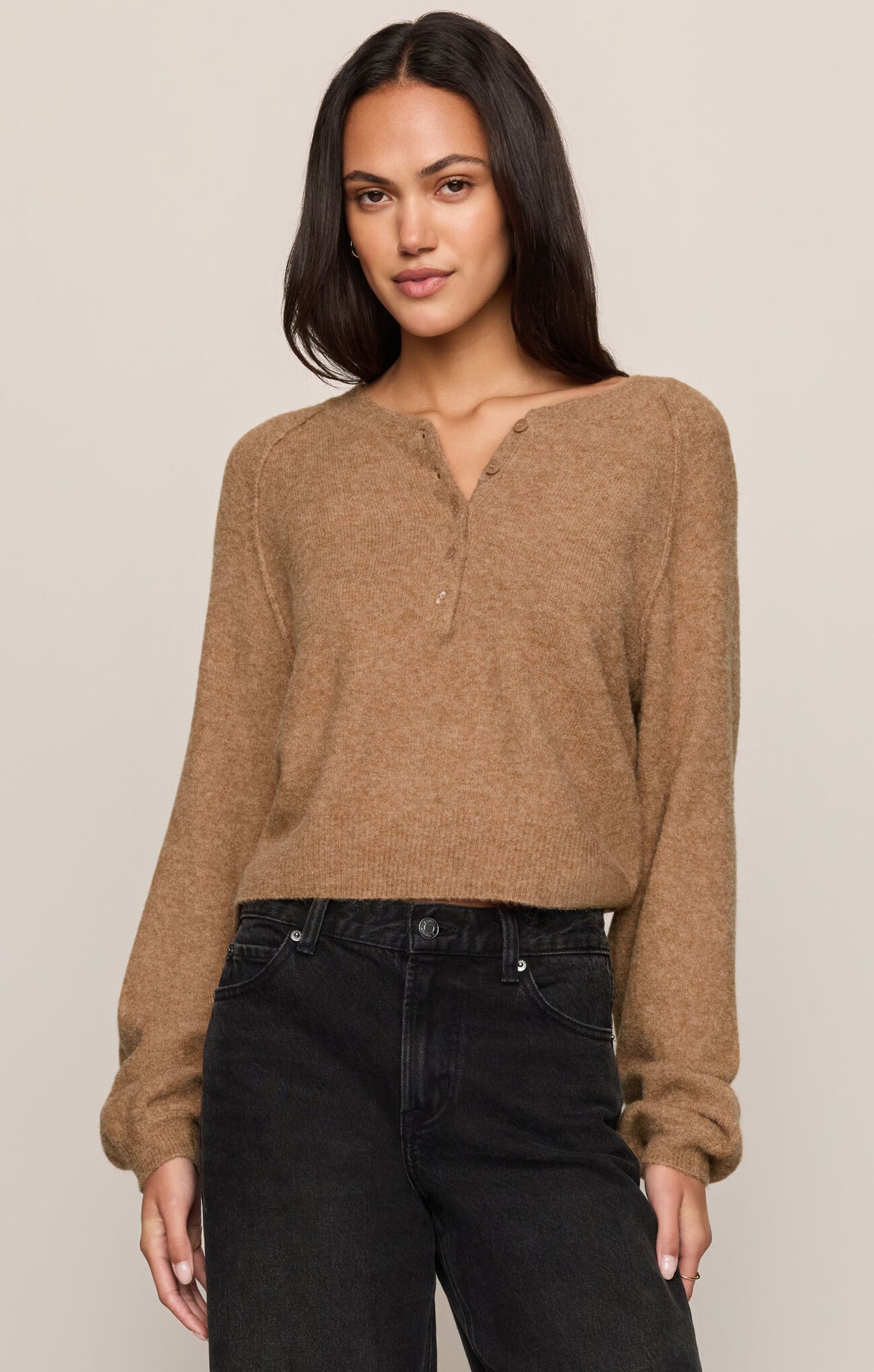 Z Supply Westmont Henley Sweater | Soft Button Front Knit Pullover