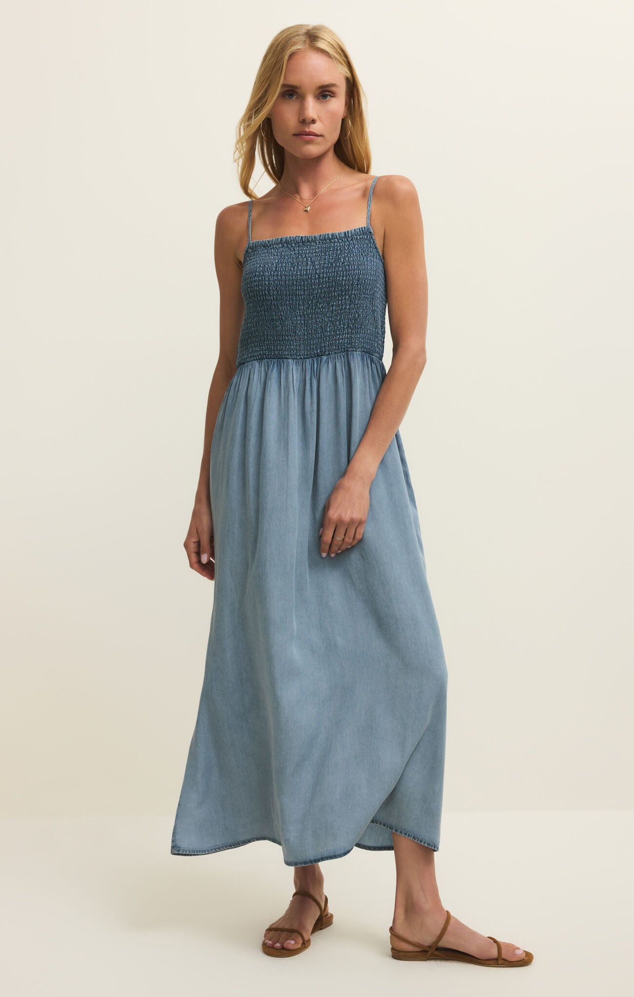 Bayside Chambray Midi Dress