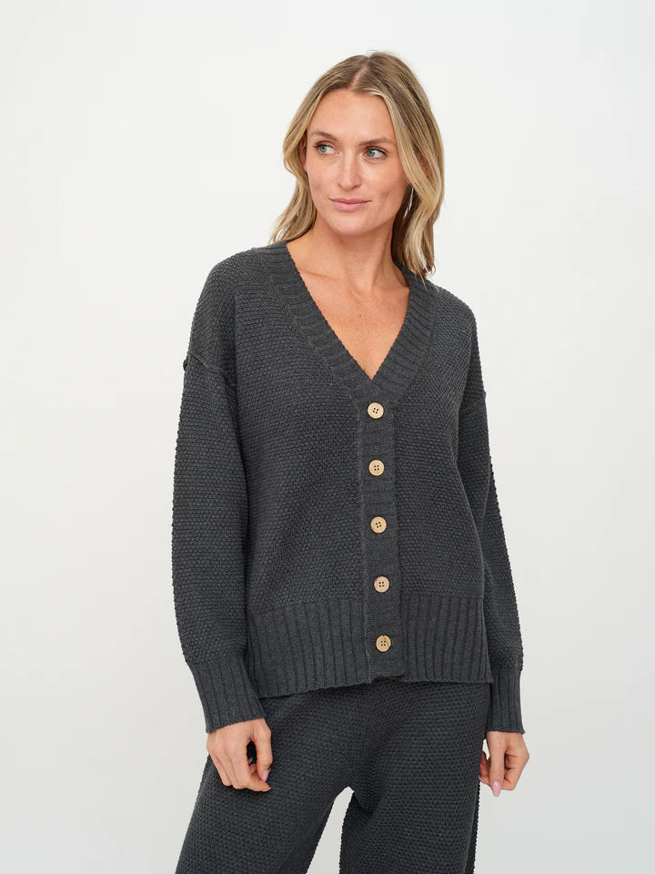 Molly Waffle Sweater Cardigan