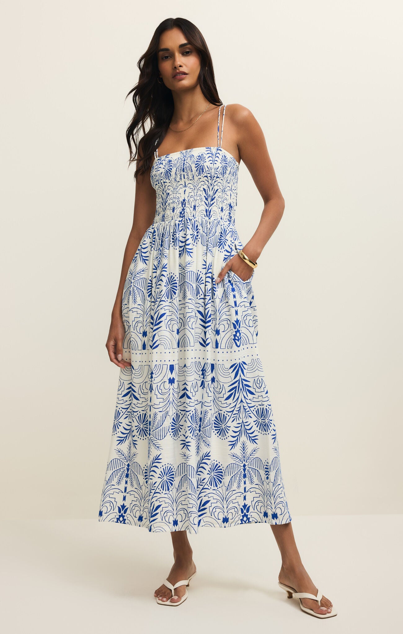 Z Supply Nadine Palm Maxi Dress