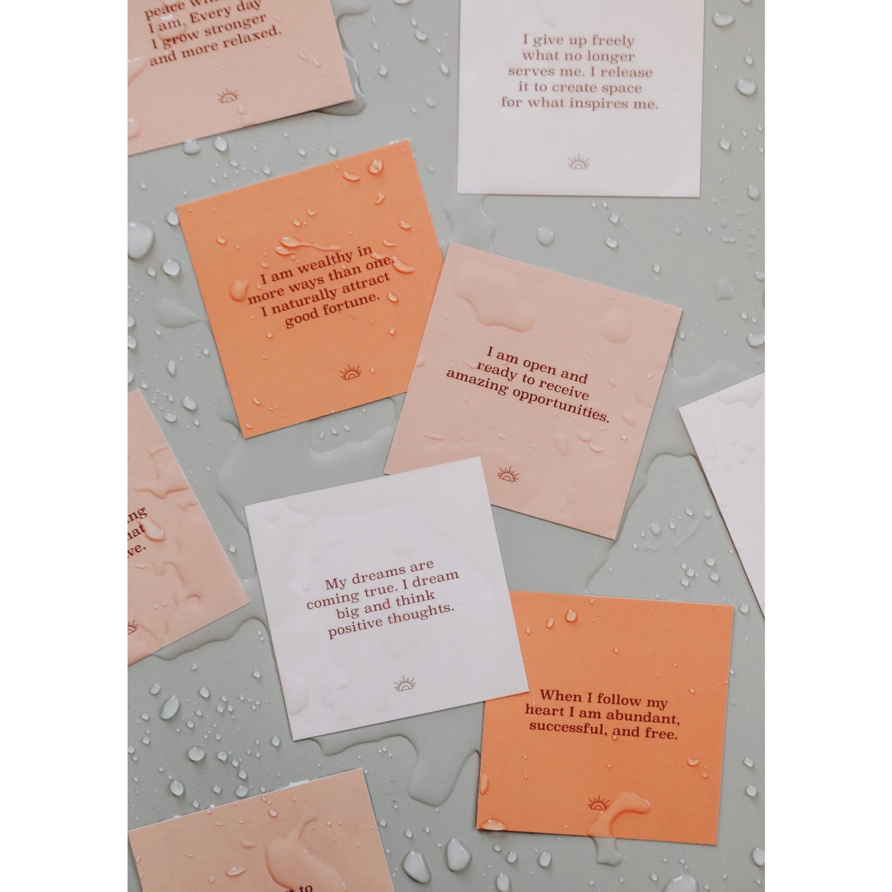 Shower Affirmation Cards