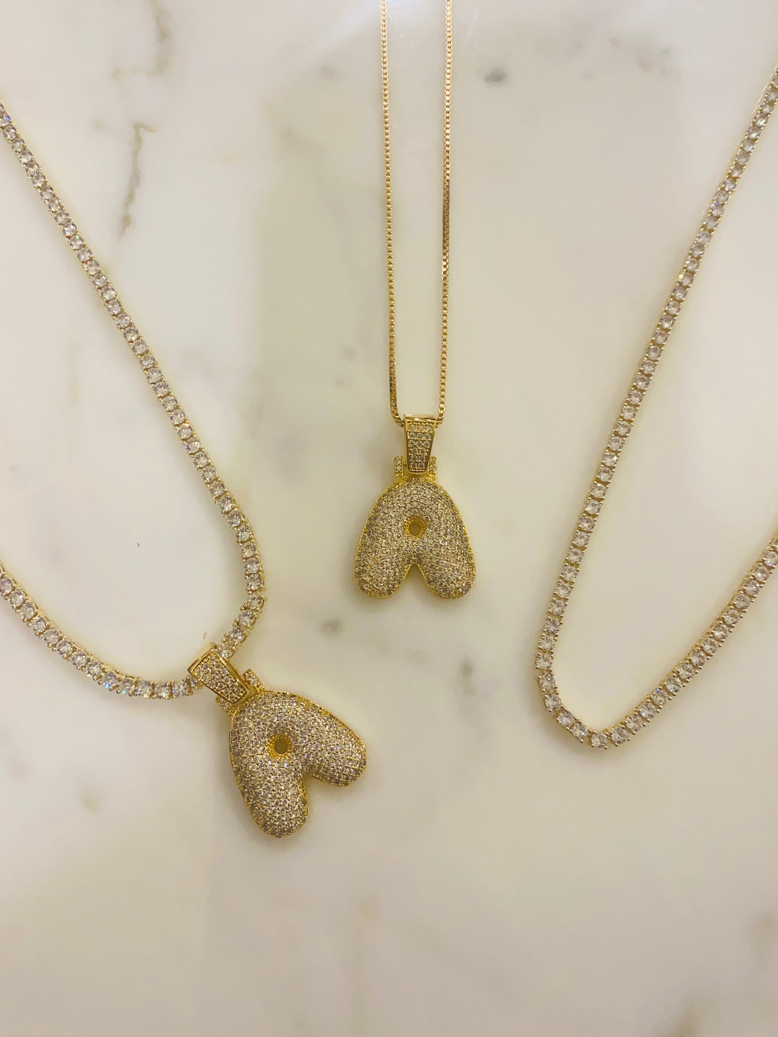Bubble Initial InterCHAINable Necklace