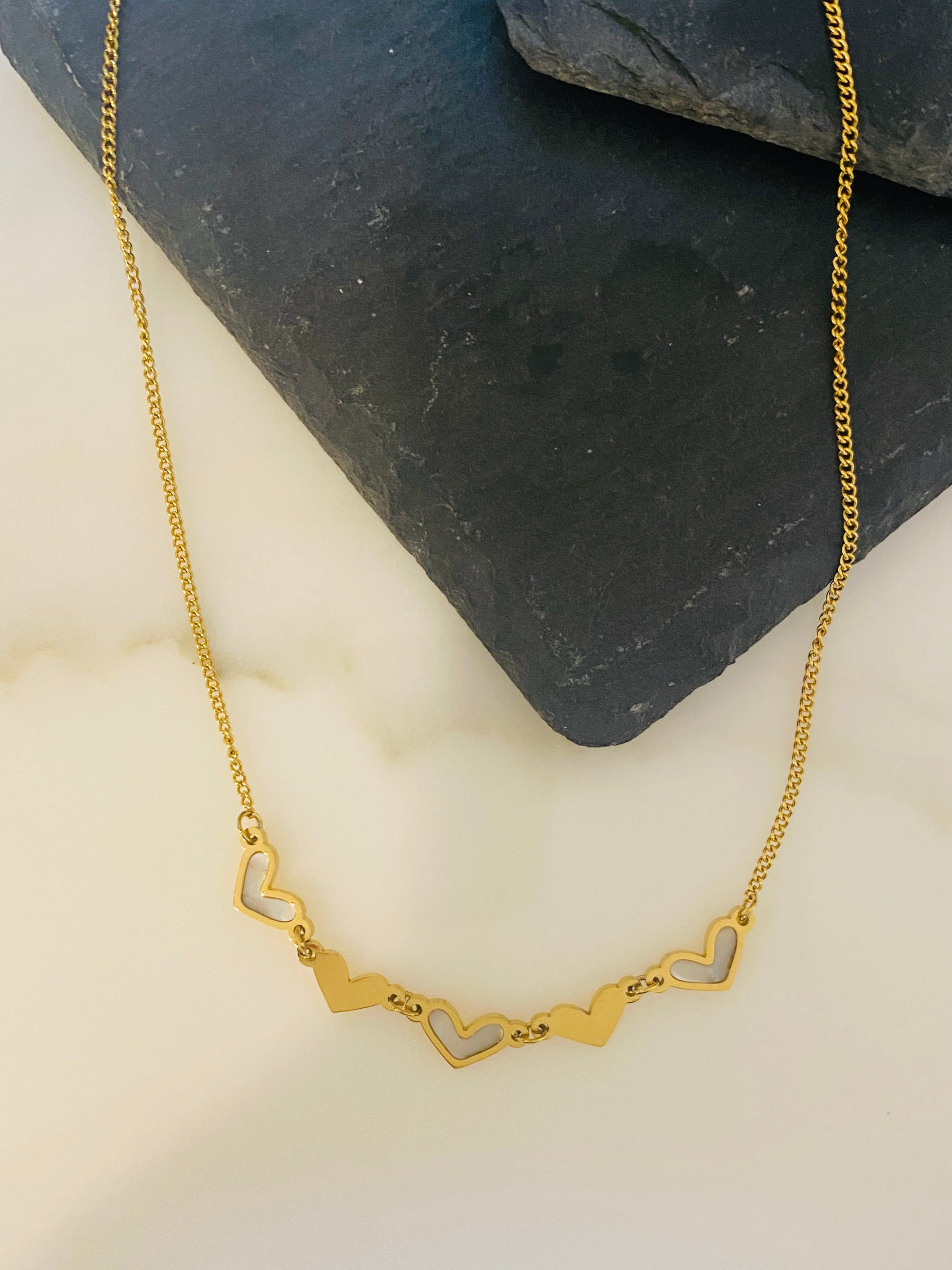 Pearl and Heart Choker